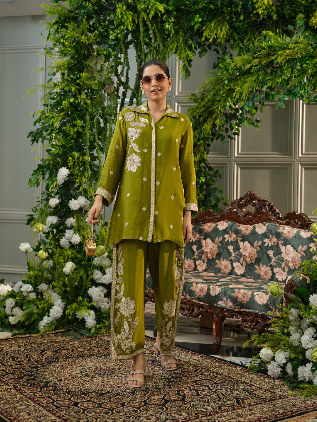 Embroidered Festive Co-ord Set