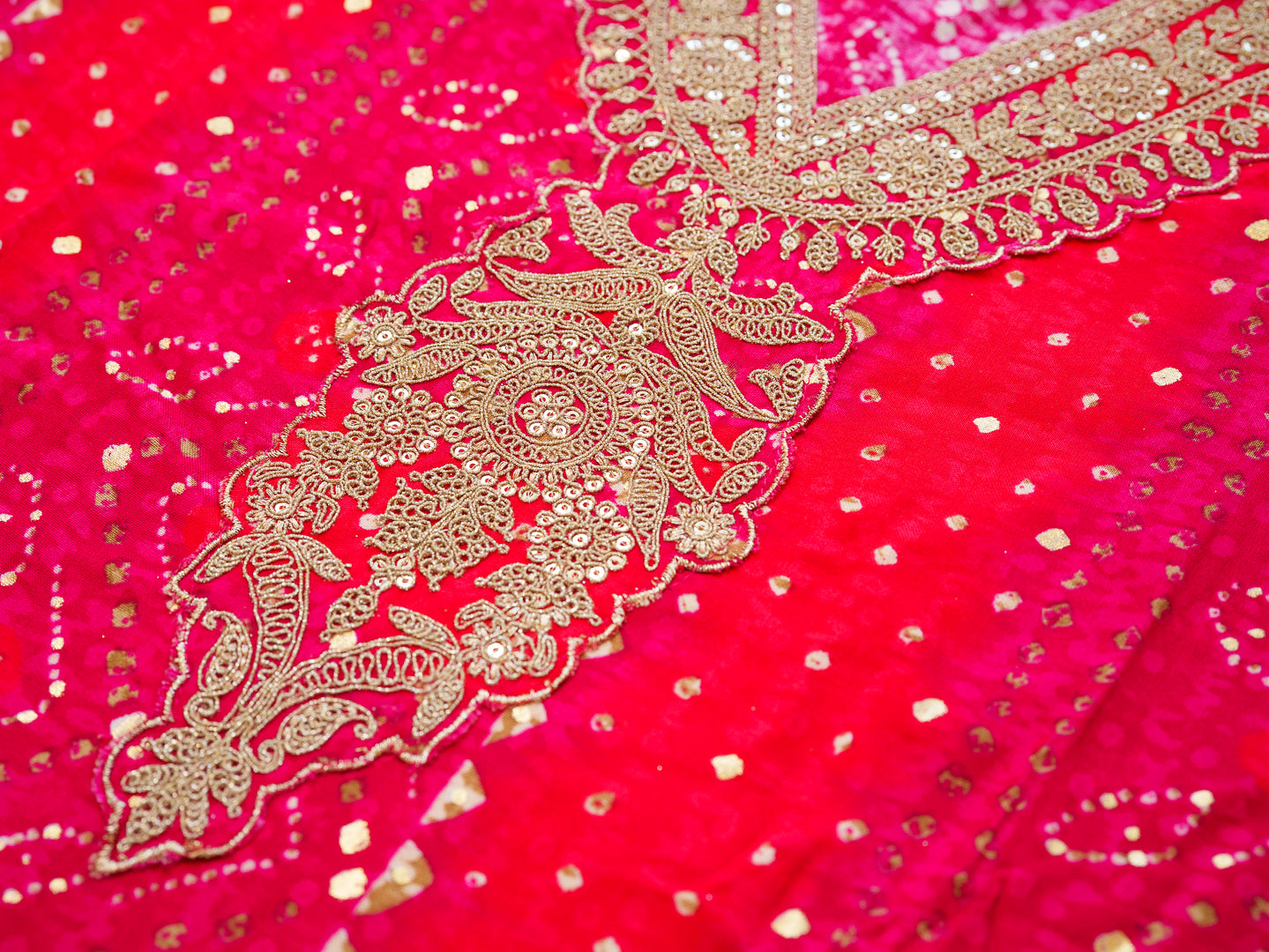 Elegant Bandhani Style Pink Kurti for Ethnic Wear