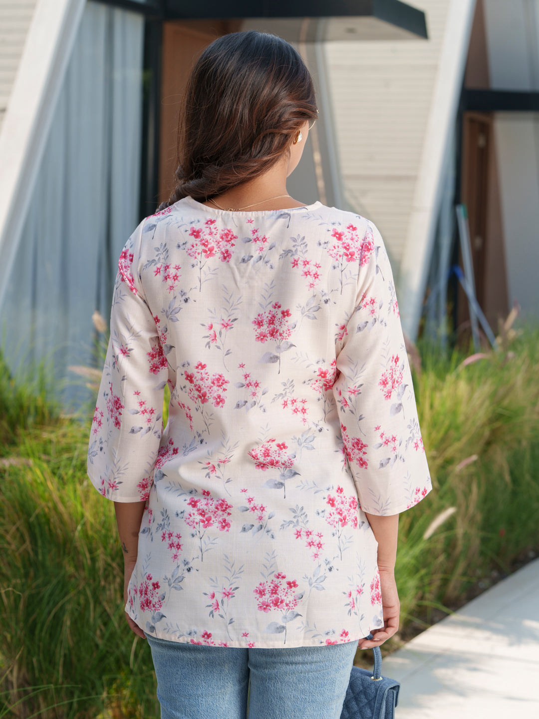 Women Floral Printed Pure Cotton Tunics