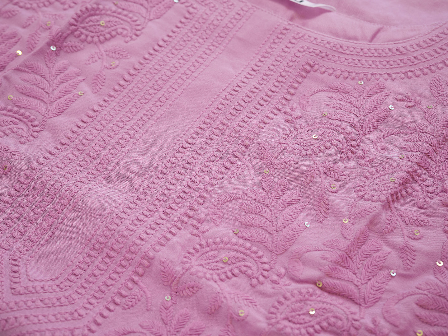 Lavender Hand Chikankari Embroidered Co-Ord Set with Sleeveless Kurta and Palazzo Pants