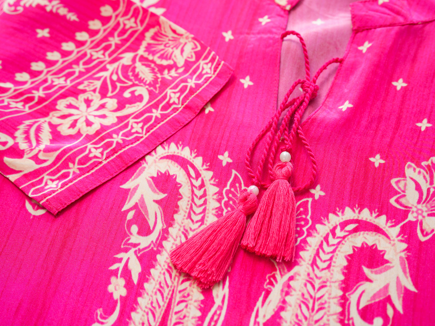 Women's Pink Printed Kurta & Palazzo Co-Ords