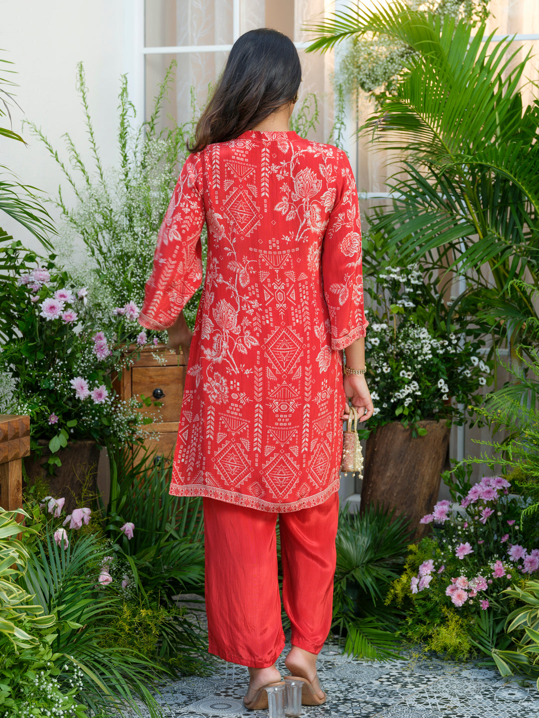 Red Floral Co-Ords with Beautiful Prints