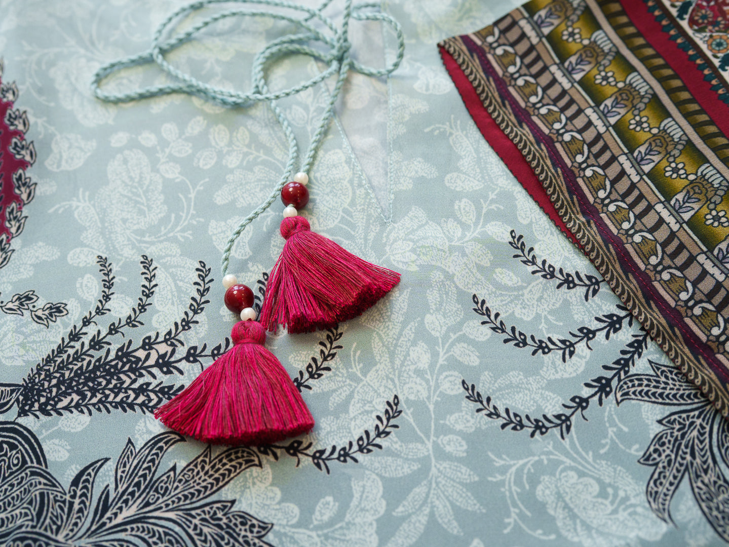 Grey Natural Crepe Printed Co-Ord Set