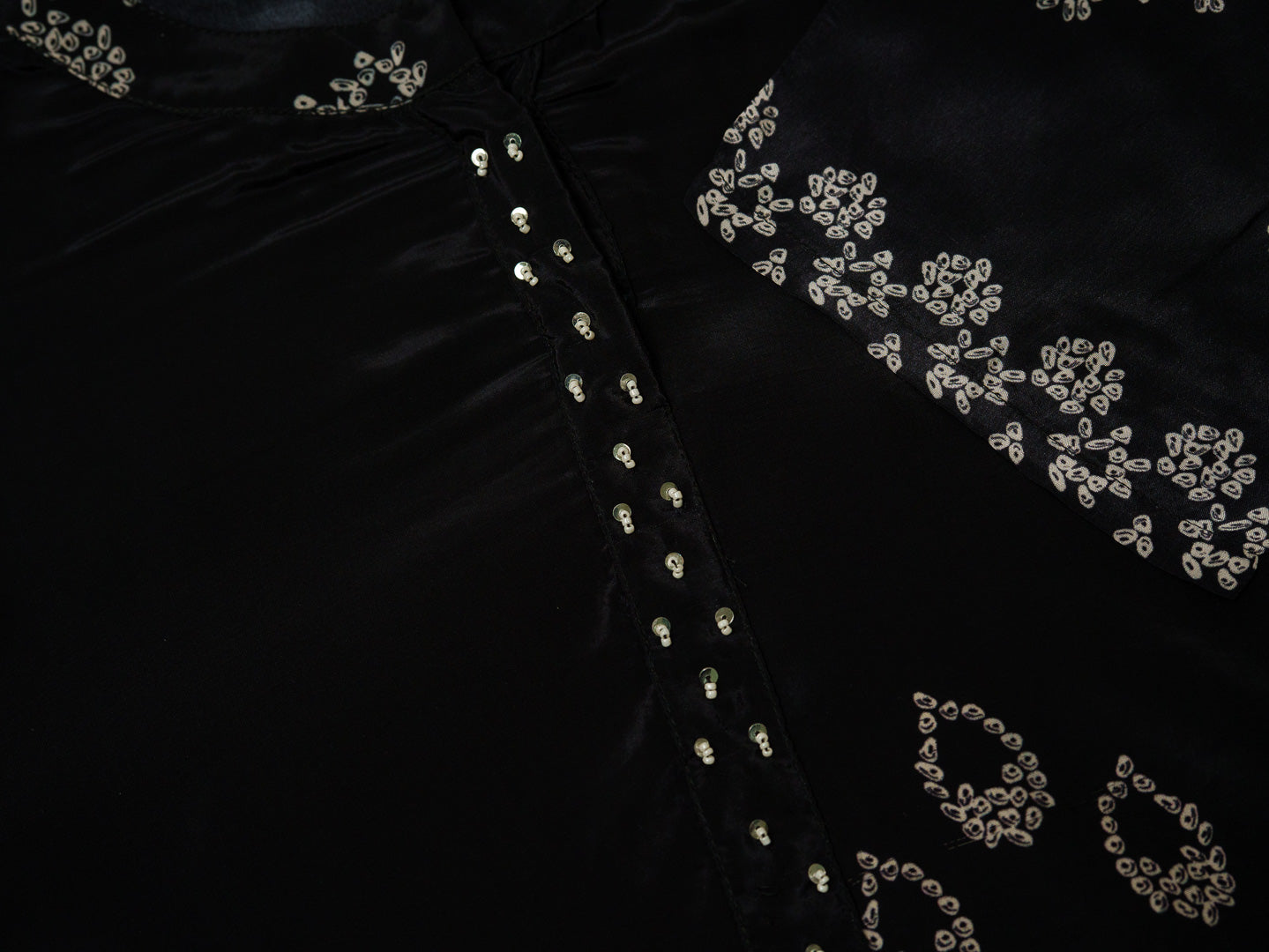 Stylish Black Printed Coord Set with Palazzo Pants