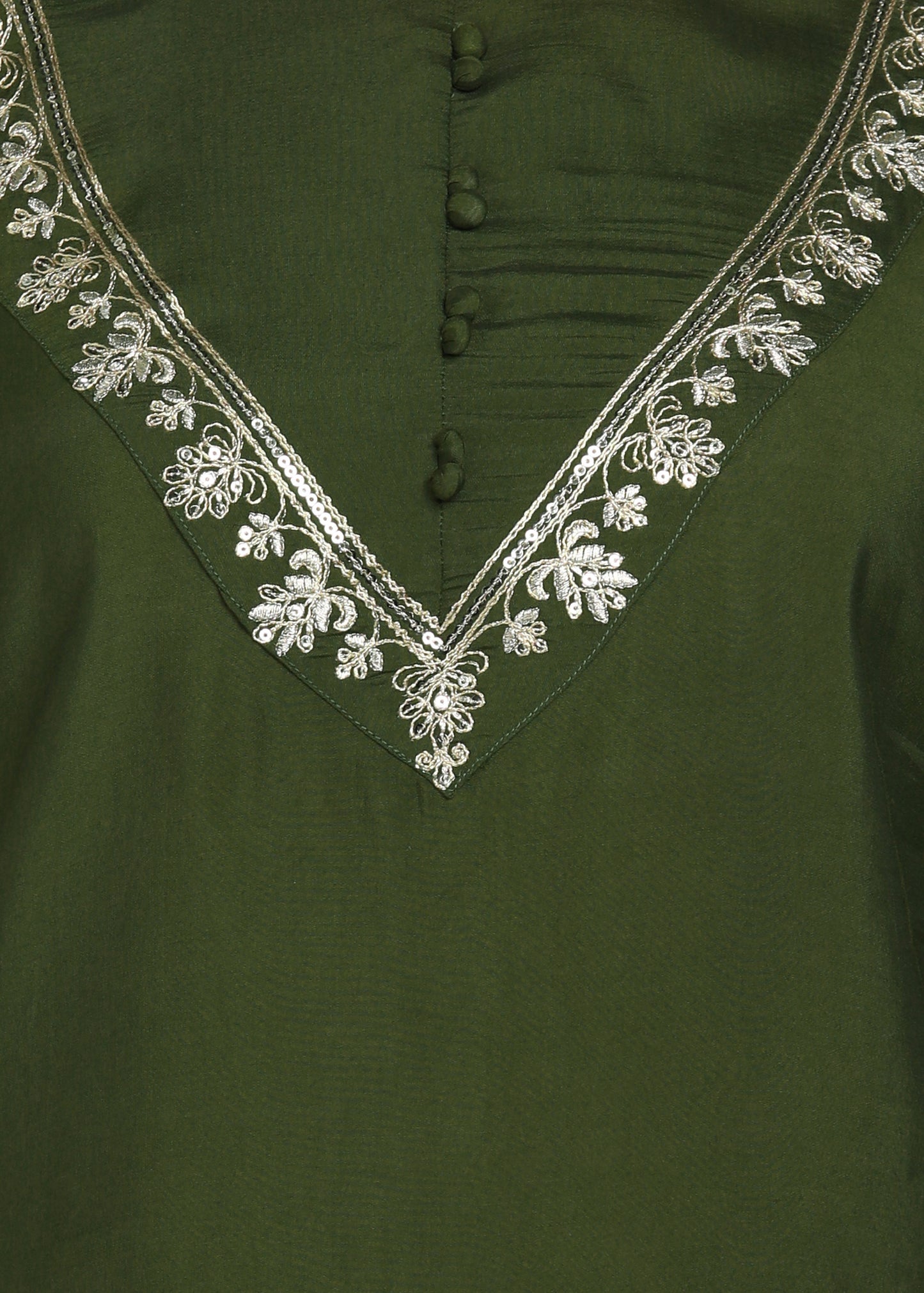 Green Embroidered Co-ord's