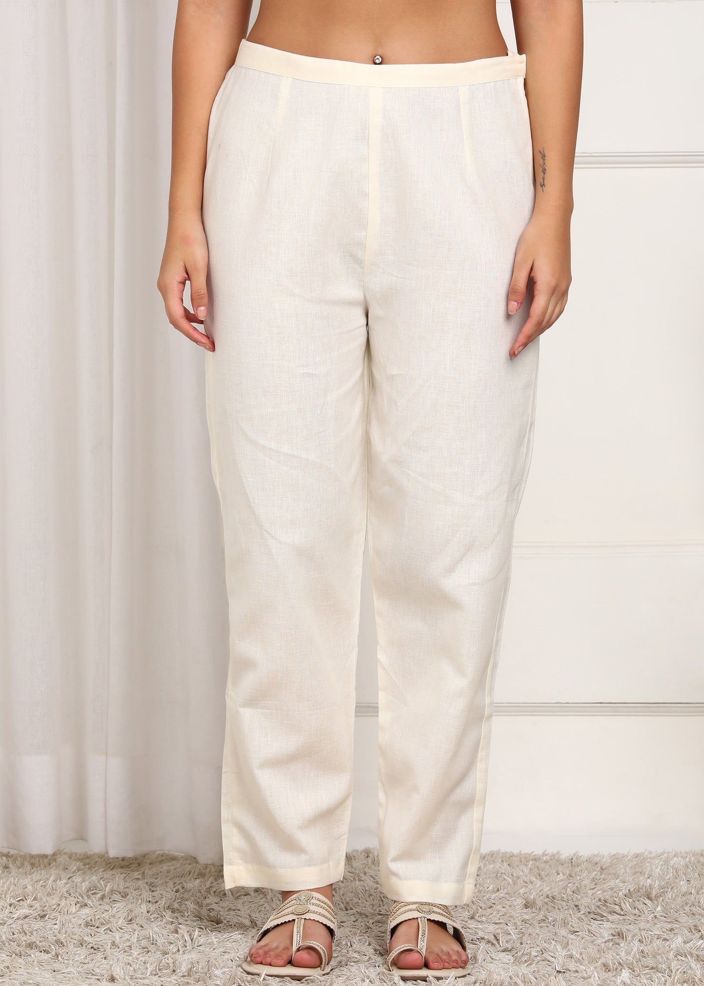 Elegant Off-White Embroidered Kurta Set with Floral & Bird Motifs
