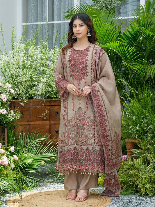 Grey Pakistani Suit Hand & Mirror Work Ethnic Kurta with Trouser & Dupatta Set