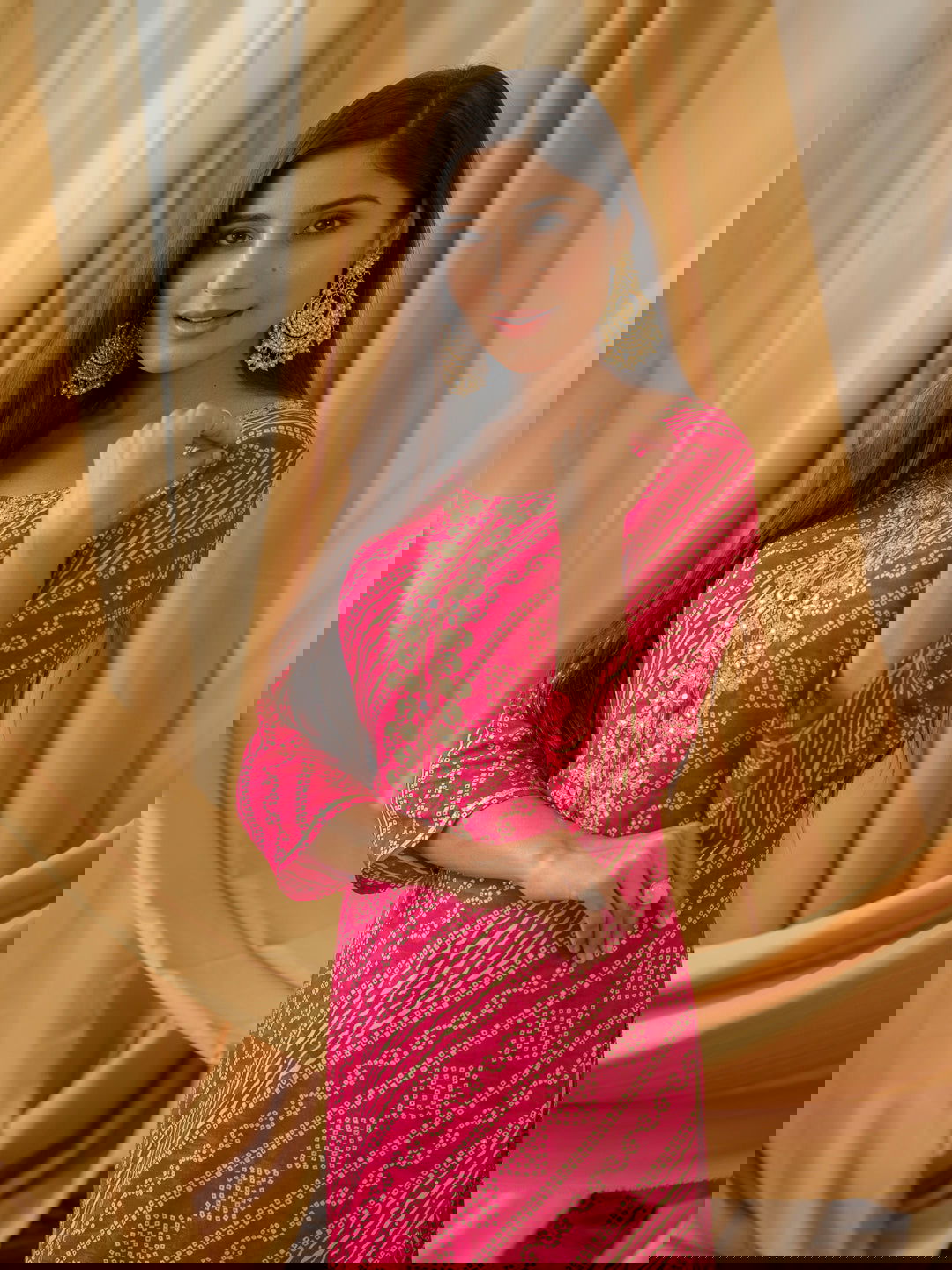 Bandhani Printed Round Neck Straight Kurta - Buy Best Ethnic Wear for Women & Girls | Daily Woman -
