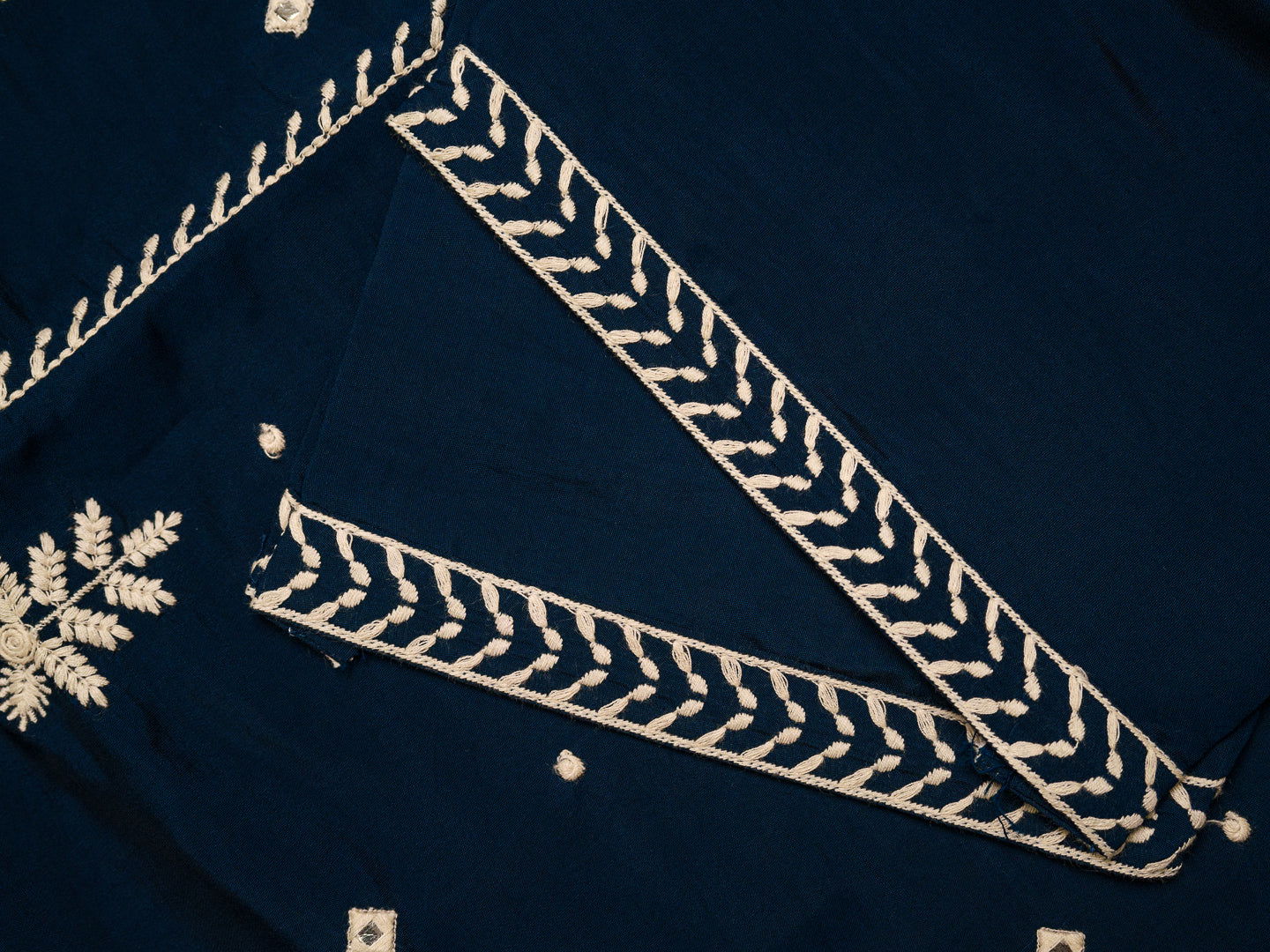 Blue Embroidered Woven Design Straight Kurta and Trousers With Dupatta - Buy Best Ethnic Wear for Women & Girls | Daily Woman -