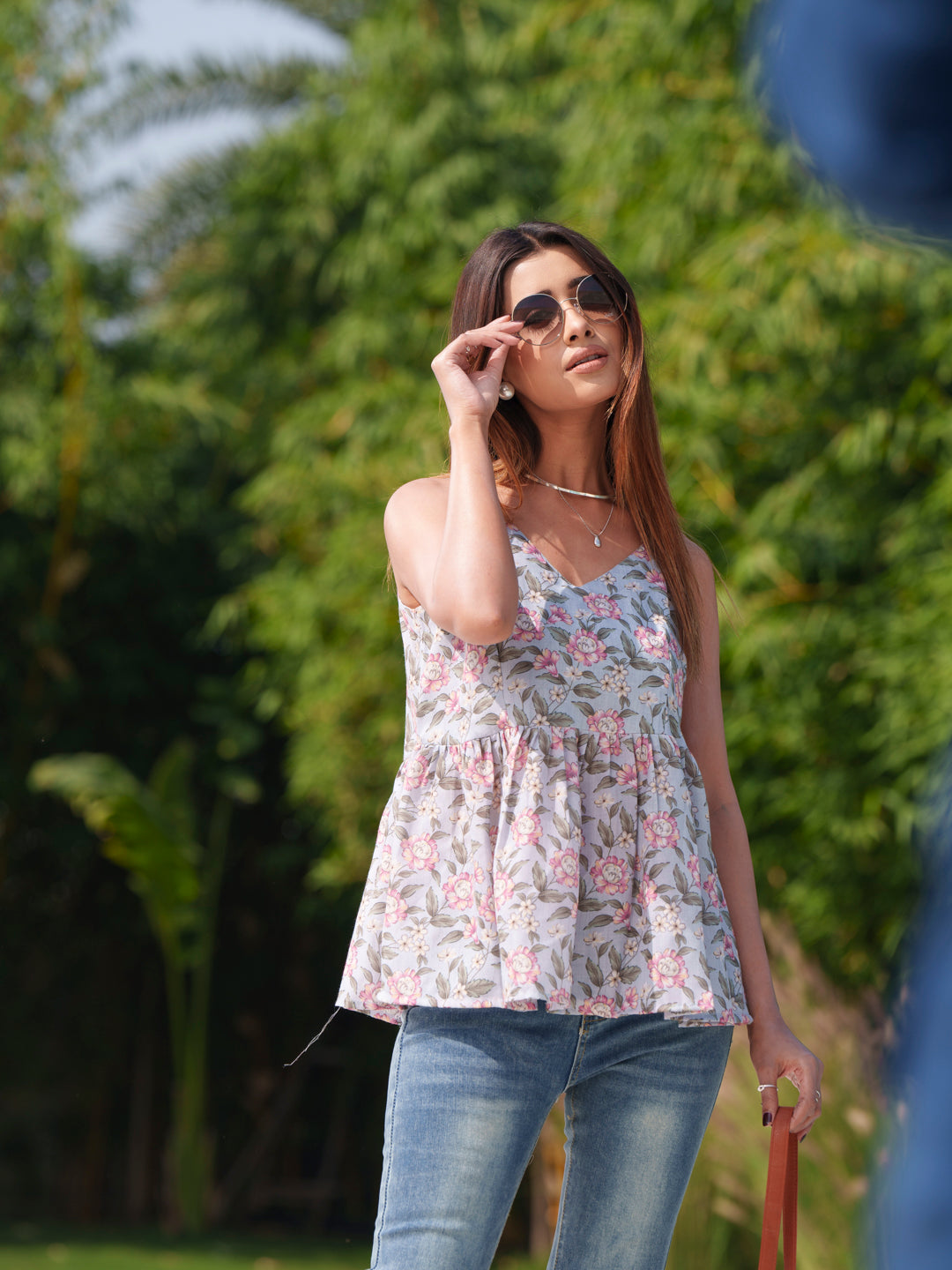 Floral Printed Gather Top