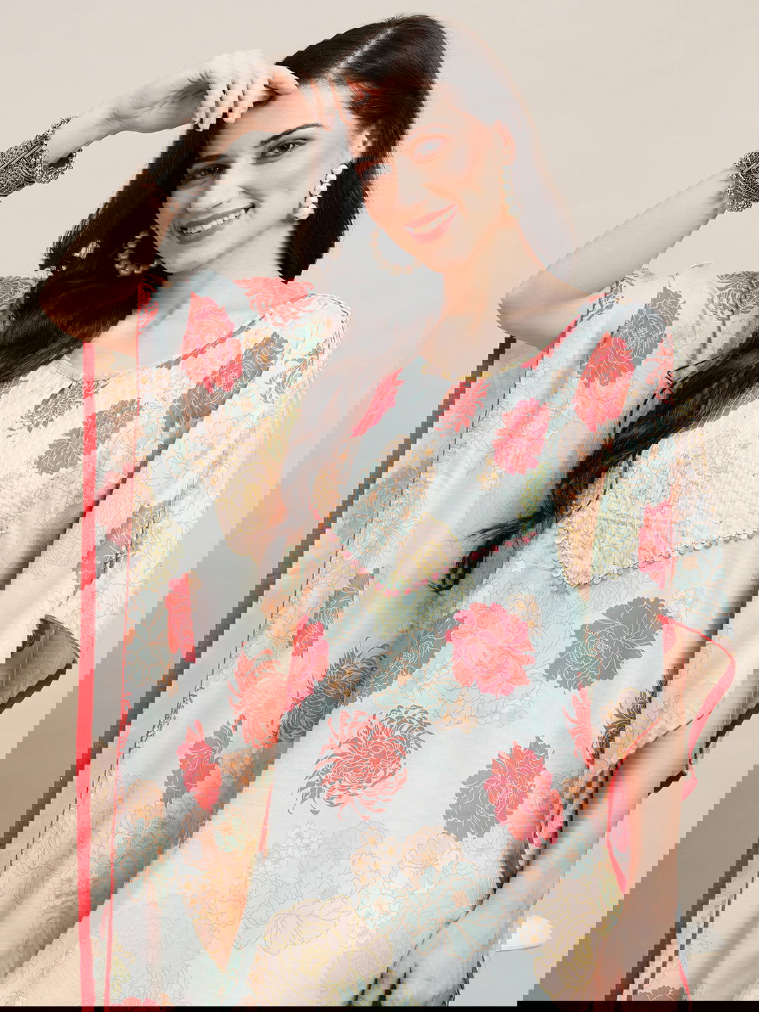 Green Flared Printed Kraftan Dresses - Buy Best Ethnic Wear for Women & Girls | Daily Woman -