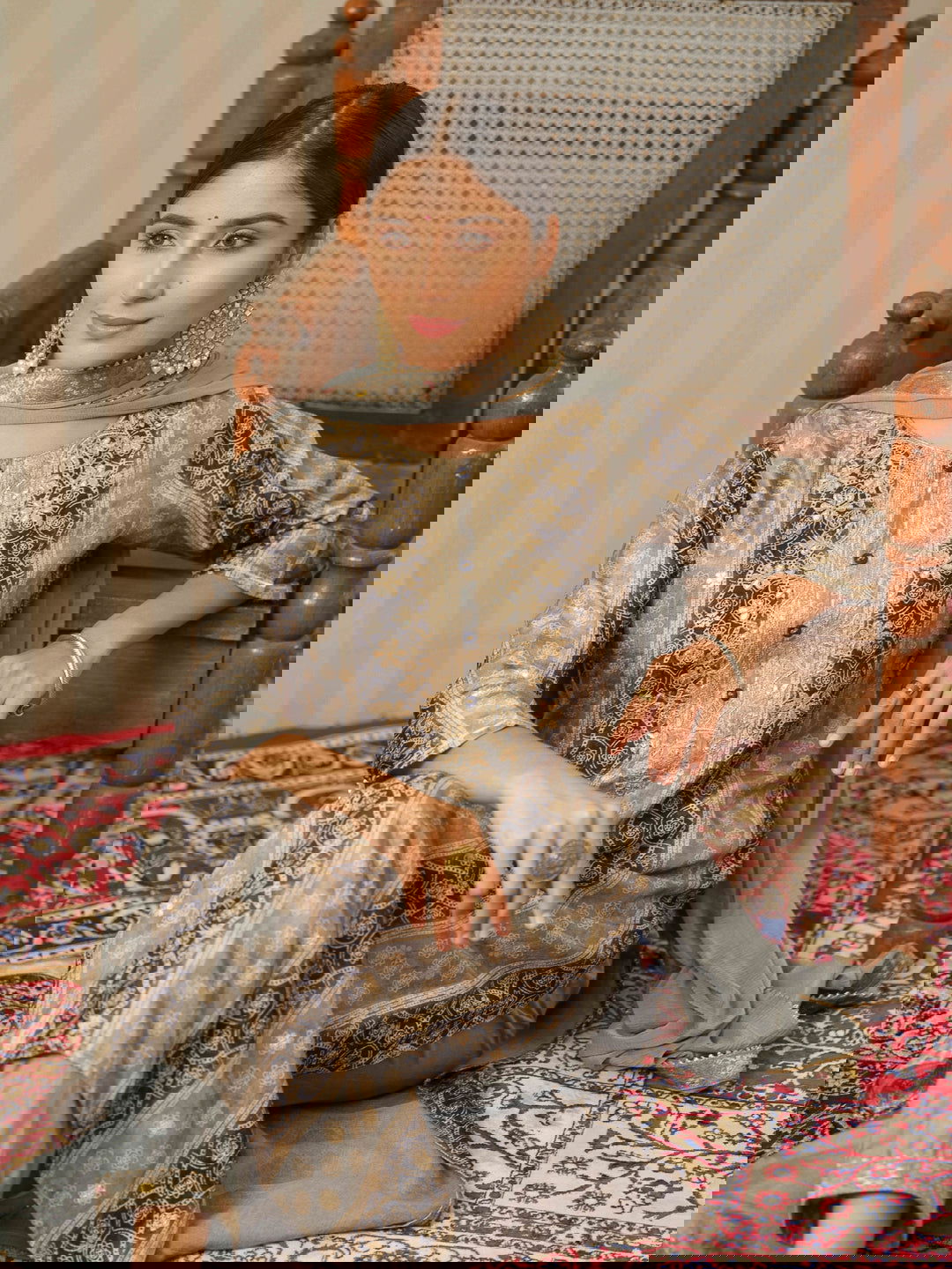 Grey Embroidered Woven Design Straight Kurta and Trousers With Dupatta - Buy Best Ethnic Wear for Women & Girls | Daily Woman -