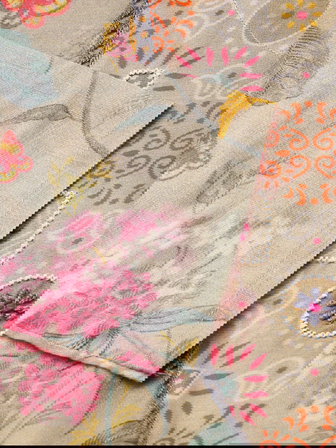 Grey Flared Printed Empire Ethnic Dresses - Buy Best Ethnic Wear for Women & Girls | Daily Woman -