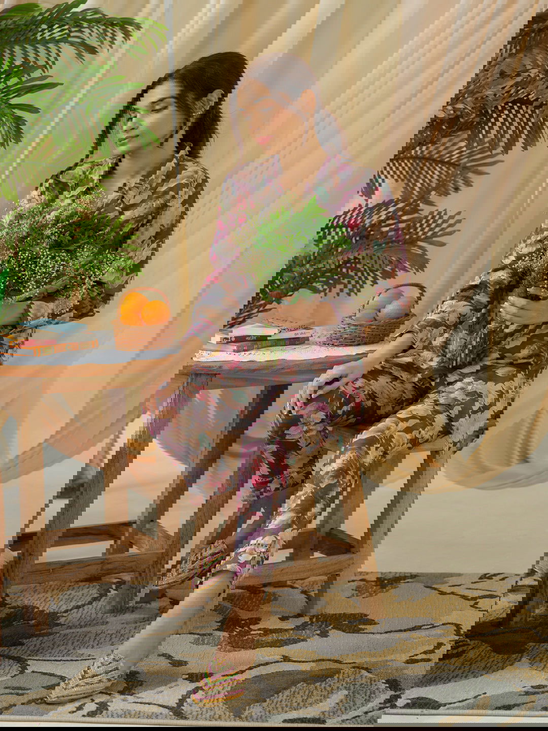 Grey Printed Shirt & Trouser Co-Ord Set - Buy Best Ethnic Wear for Women & Girls | Daily Woman -