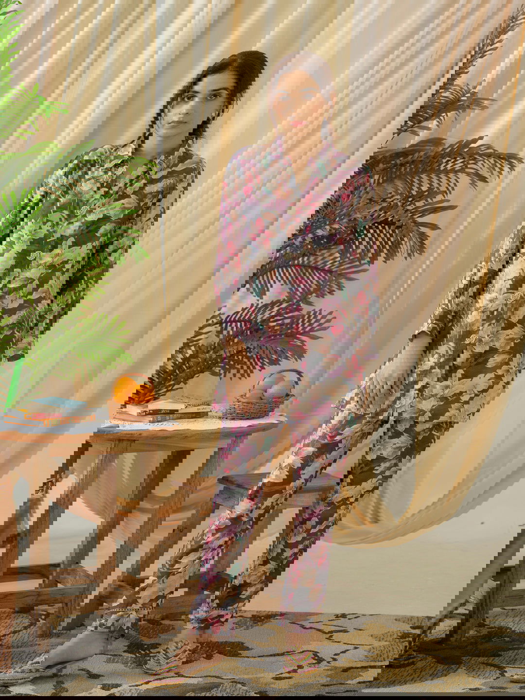 Grey Printed Shirt & Trouser Co-Ord Set - Buy Best Ethnic Wear for Women & Girls | Daily Woman -