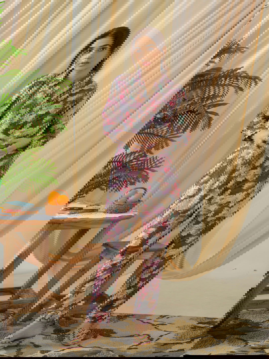 Grey Printed Shirt & Trouser Co-Ord Set - Buy Best Ethnic Wear for Women & Girls | Daily Woman -