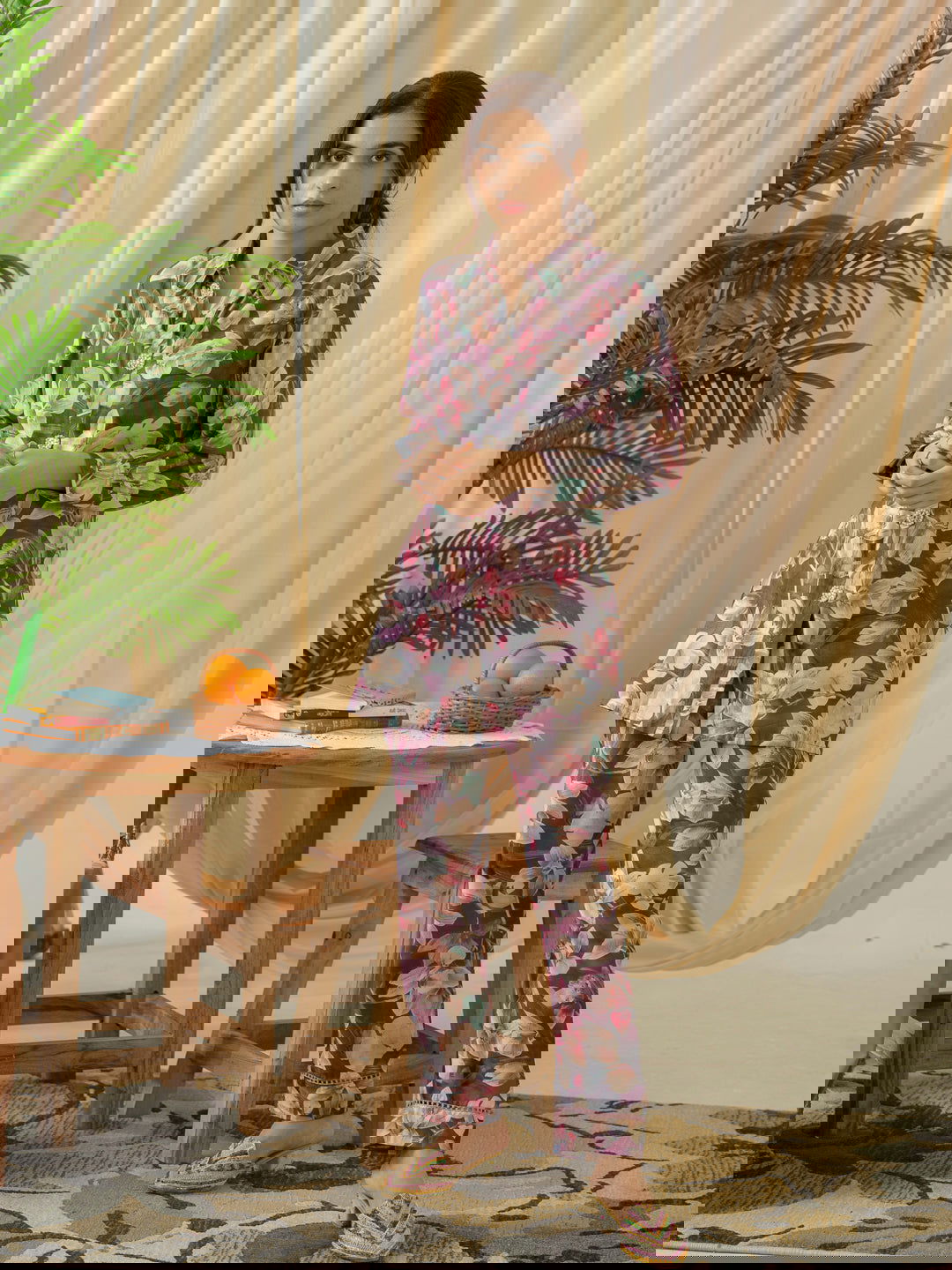 Grey Printed Shirt & Trouser Co-Ord Set - Buy Best Ethnic Wear for Women & Girls | Daily Woman -