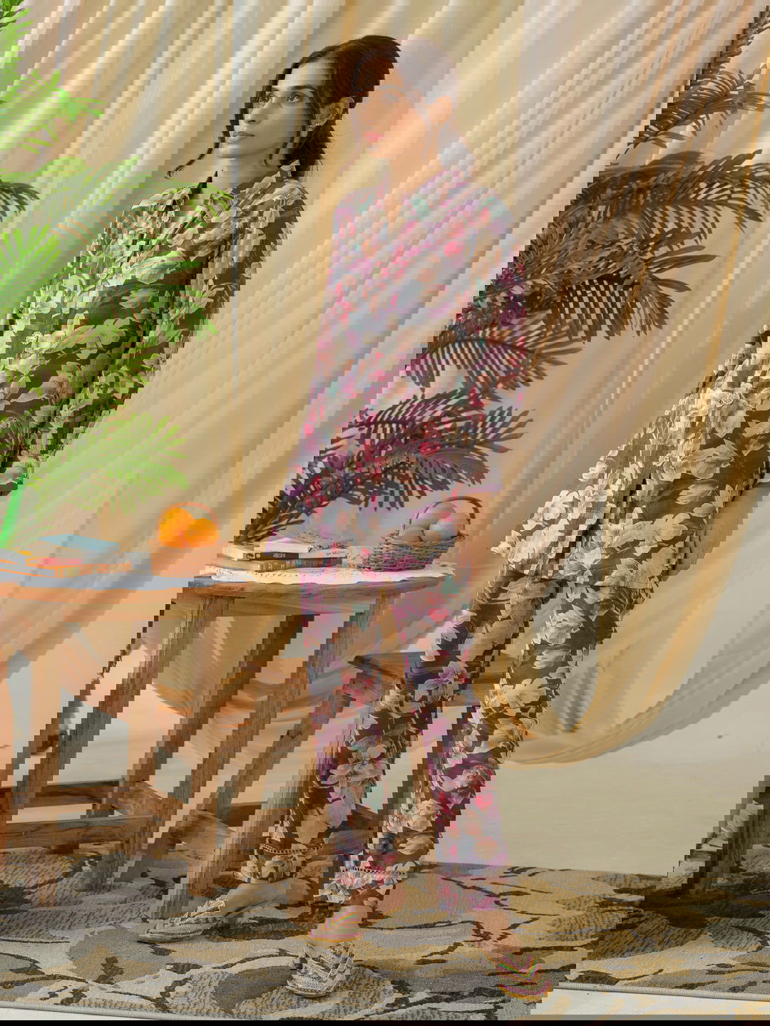 Grey Printed Shirt & Trouser Co-Ord Set - Buy Best Ethnic Wear for Women & Girls | Daily Woman -