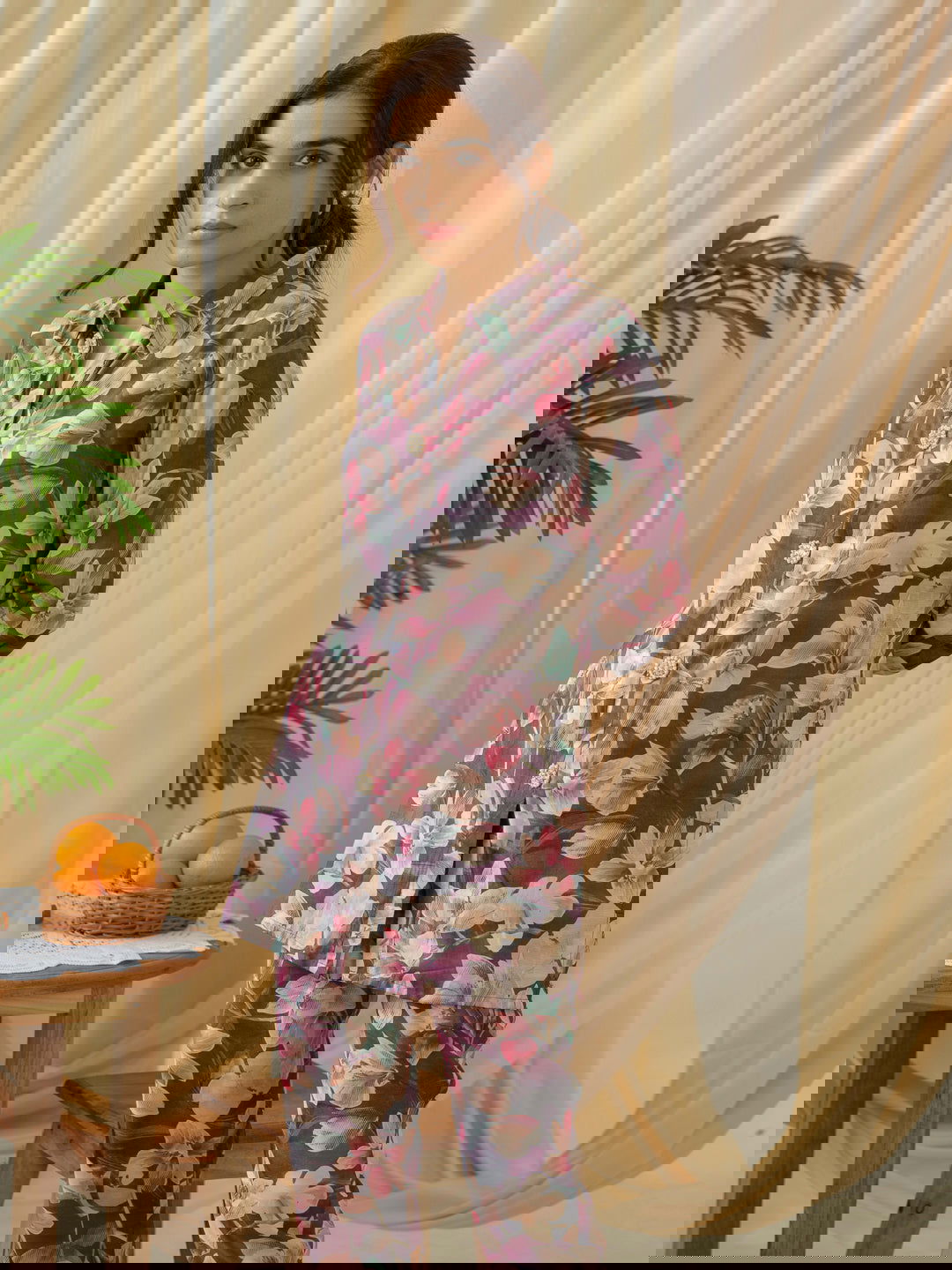 Grey Printed Shirt & Trouser Co-Ord Set - Buy Best Ethnic Wear for Women & Girls | Daily Woman -