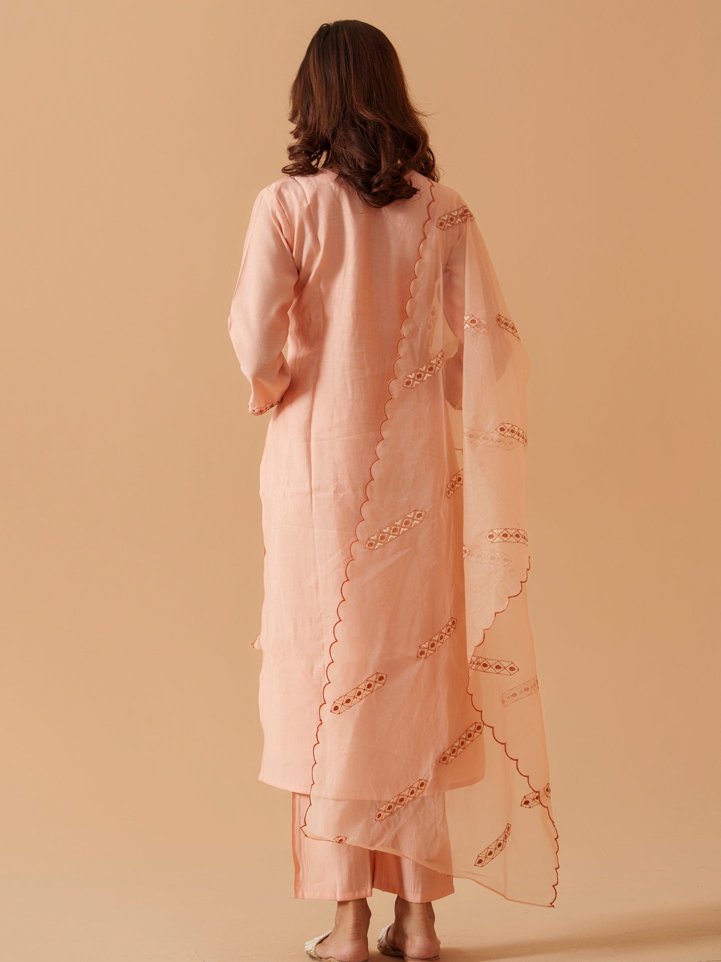 Ethnic Motifs Embroidered Kurta With Trousers & Dupatta