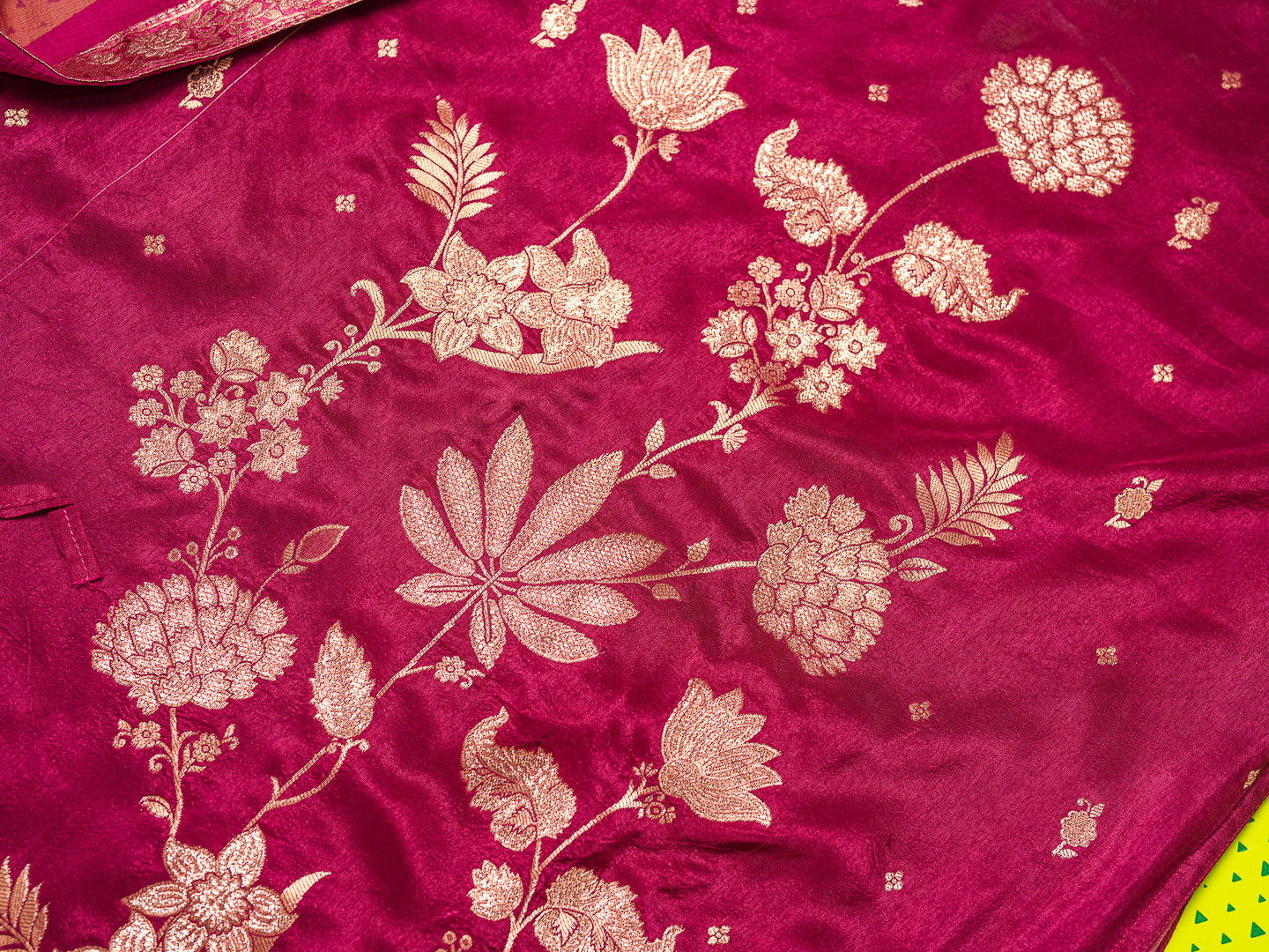 Magenta Pink Floral Embroidered Straight Kurta and Trousers With Dupatta - Buy Best Ethnic Wear for Women & Girls | Daily Woman -