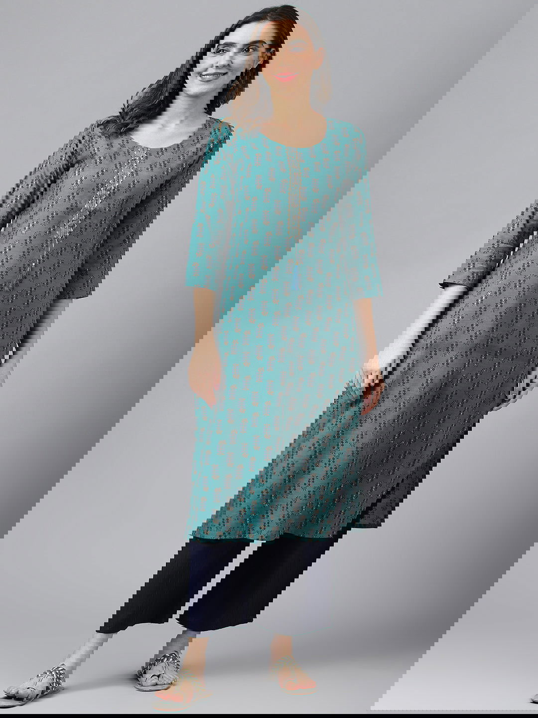 Marron women Floral Printed Straight Kurta - Buy Best Ethnic Wear for Women & Girls | Daily Woman -