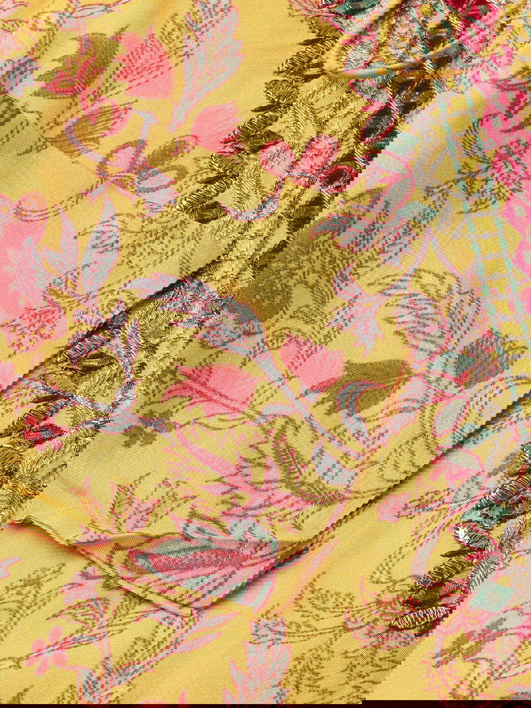 Mustard Floral Yoke Design Straight Kurti and Sharara With Dupatta - Buy Best Ethnic Wear for Women & Girls | Daily Woman -