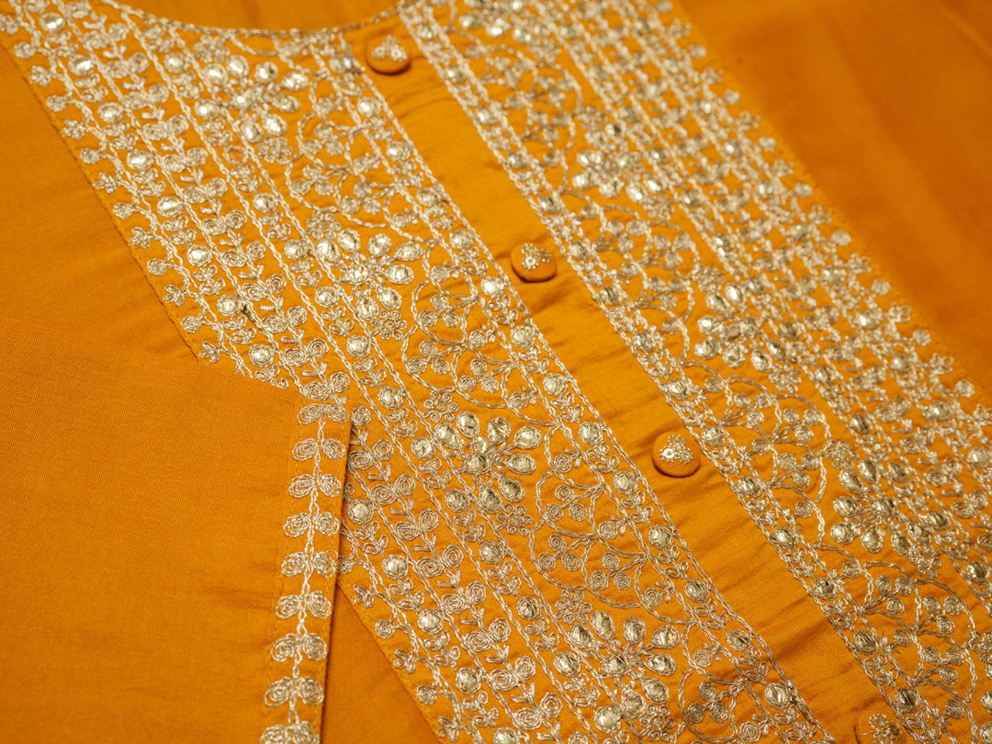 Mustrad Color Poly Chinon Ethnic Motifs Woven Design Zari Regular Kurta with Trousers & Banarasi Dupatta - Buy Best Ethnic Wear for Women & Girls | Daily Woman -