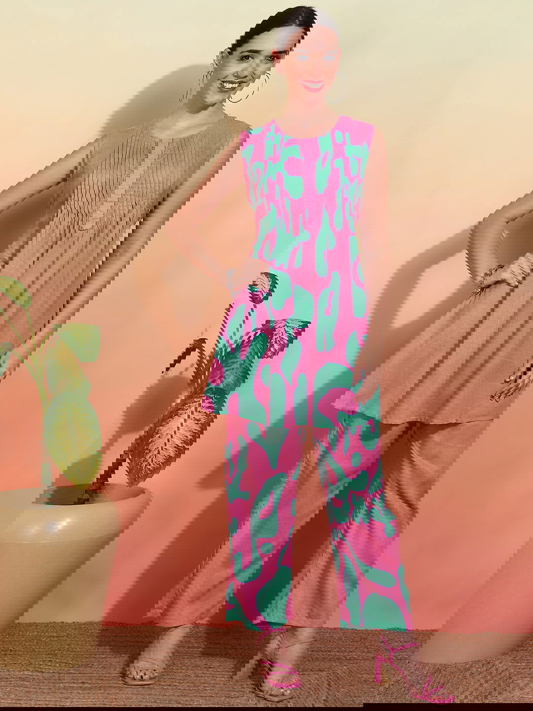 Printed Cambric Cotton  Kurti With Trousers - Buy Best Ethnic Wear for Women & Girls | Daily Woman -