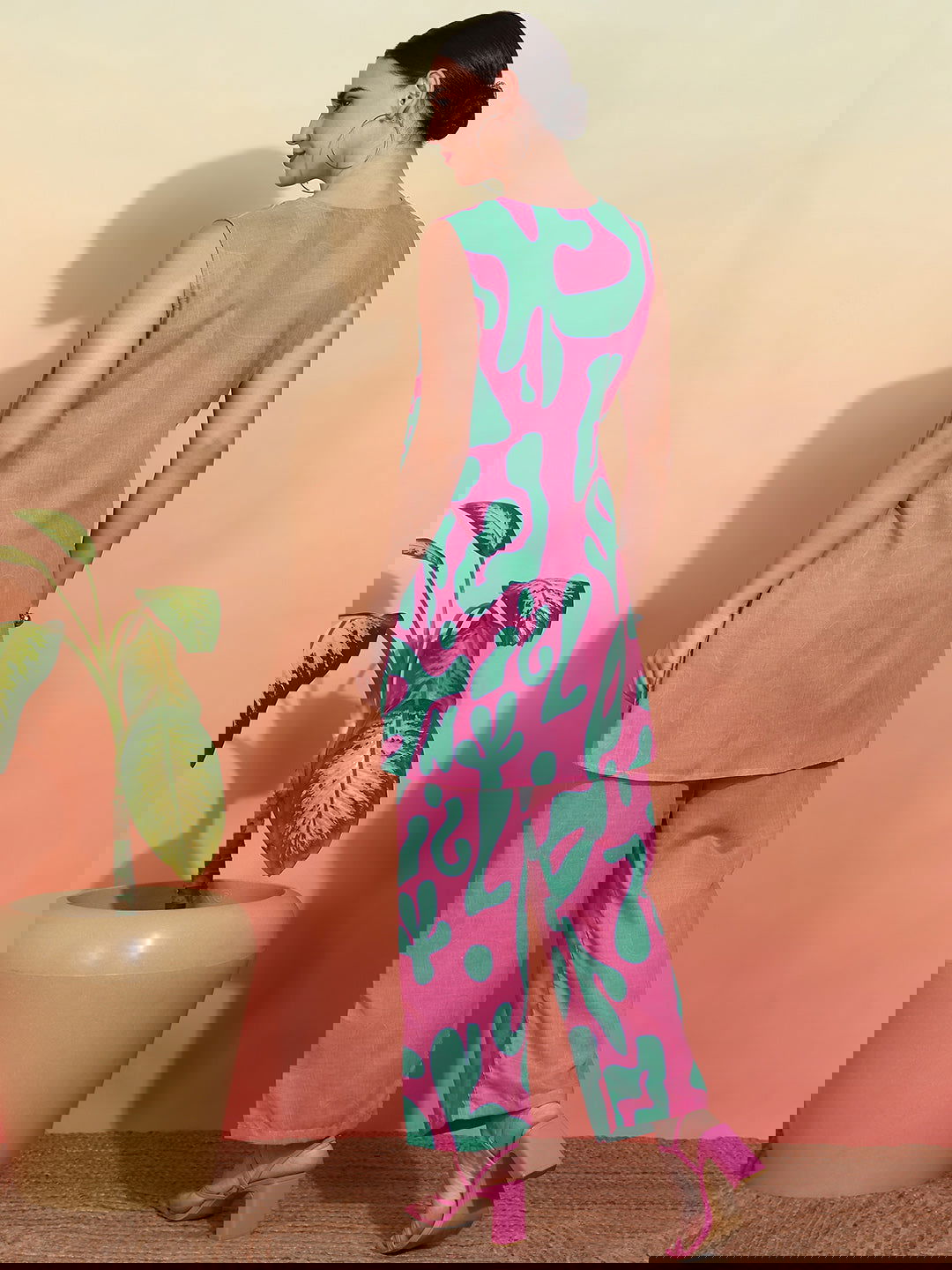 Printed Cambric Cotton  Kurti With Trousers - Buy Best Ethnic Wear for Women & Girls | Daily Woman -