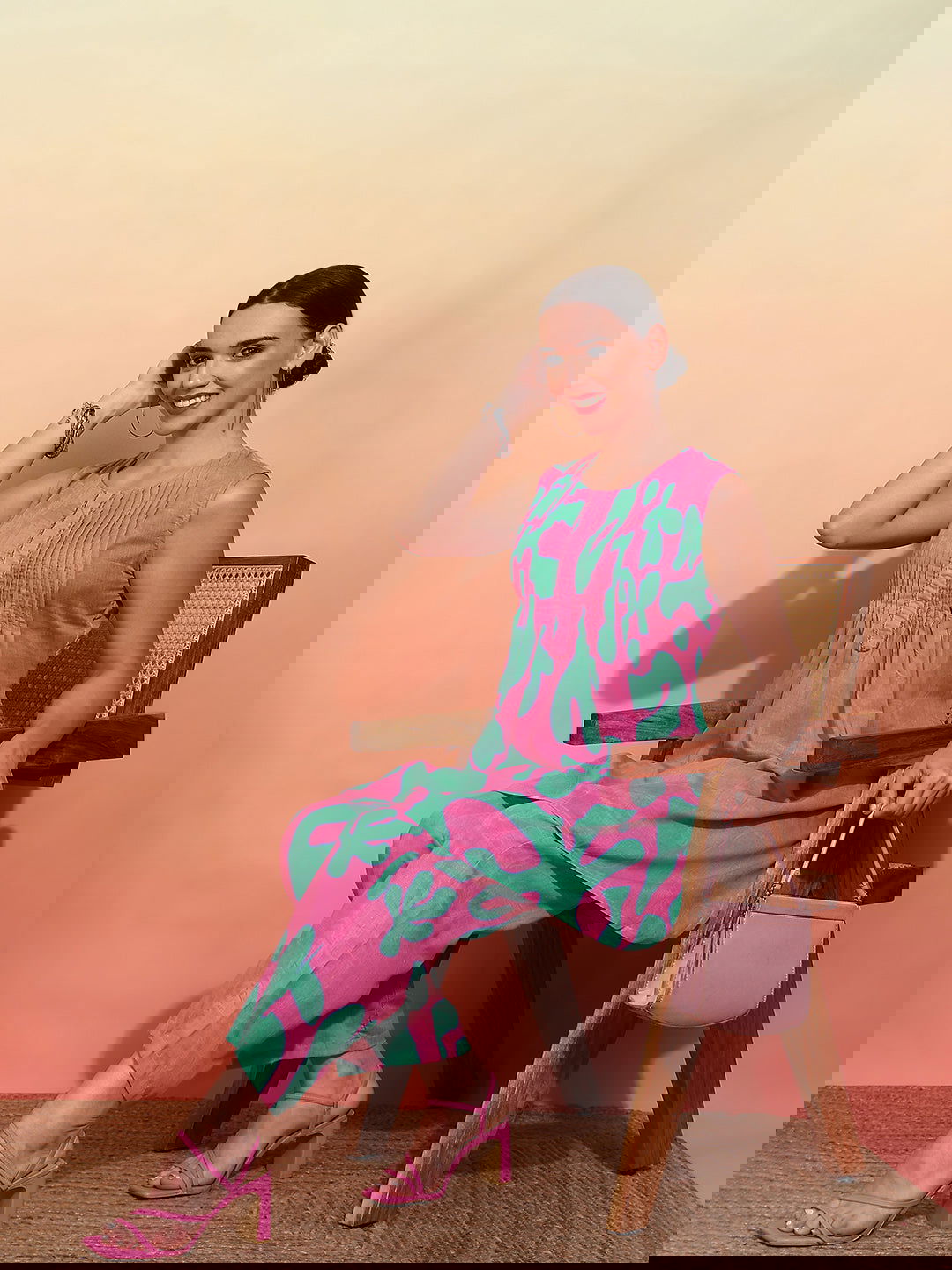 Printed Cambric Cotton  Kurti With Trousers - Buy Best Ethnic Wear for Women & Girls | Daily Woman -