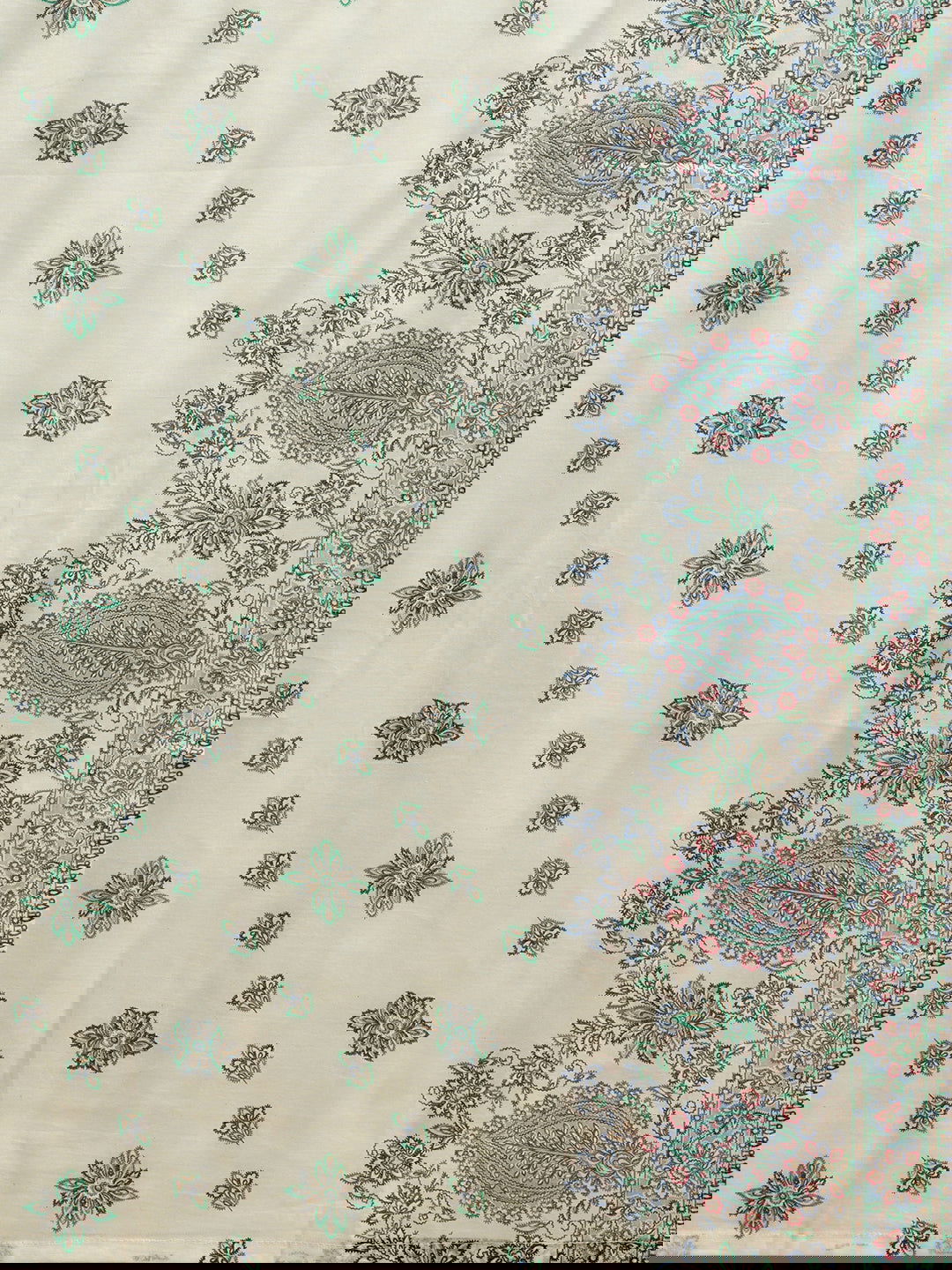 Printed & Embroidered Pure Cotton A-Line Kurta With Trouser & Dupatta Set - Buy Best Ethnic Wear for Women & Girls | Daily Woman -