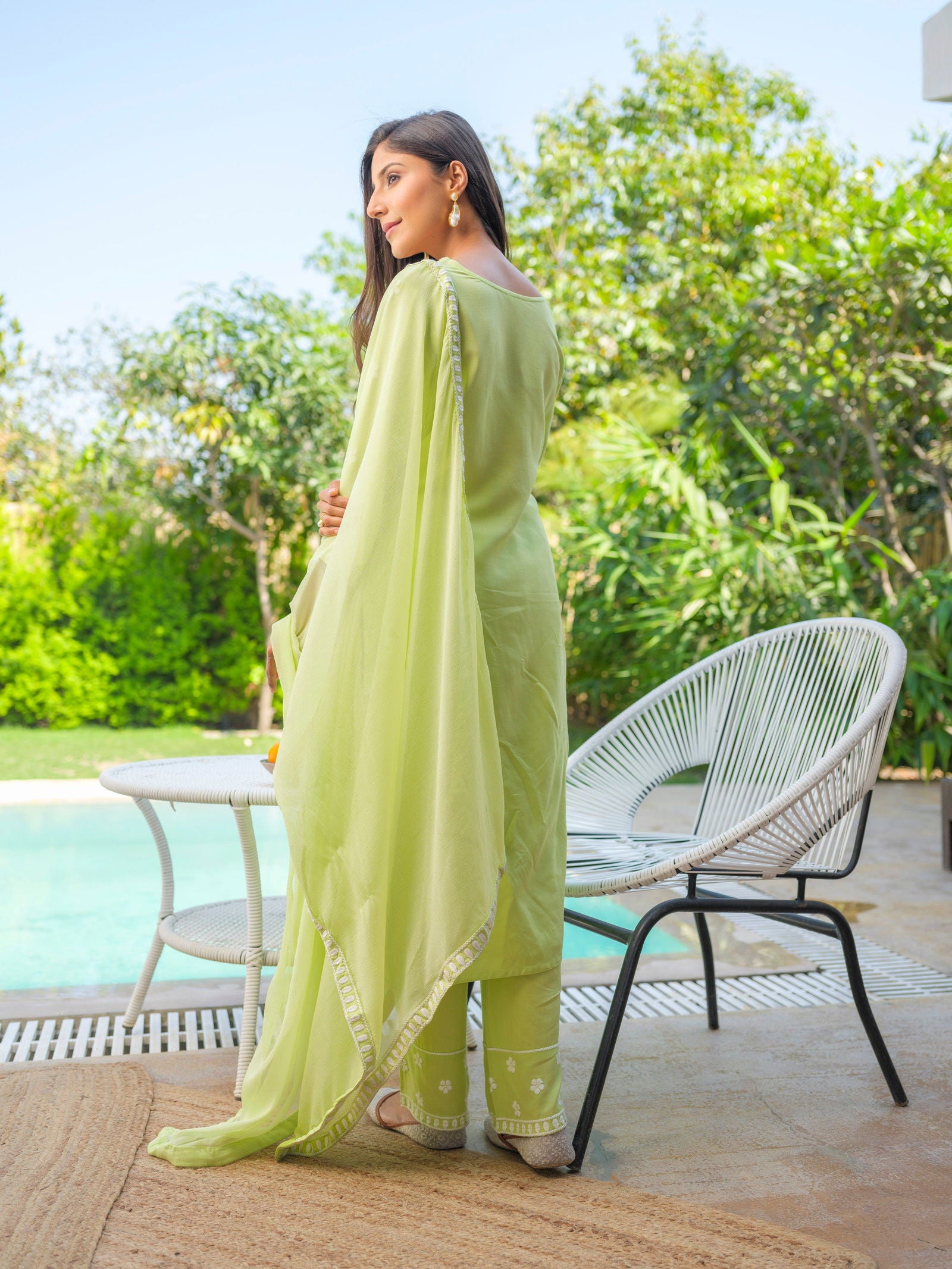 Printed Embroidered Yoke Or Border Design Kurta Set - Buy Best Ethnic Wear for Women & Girls | Daily Woman -