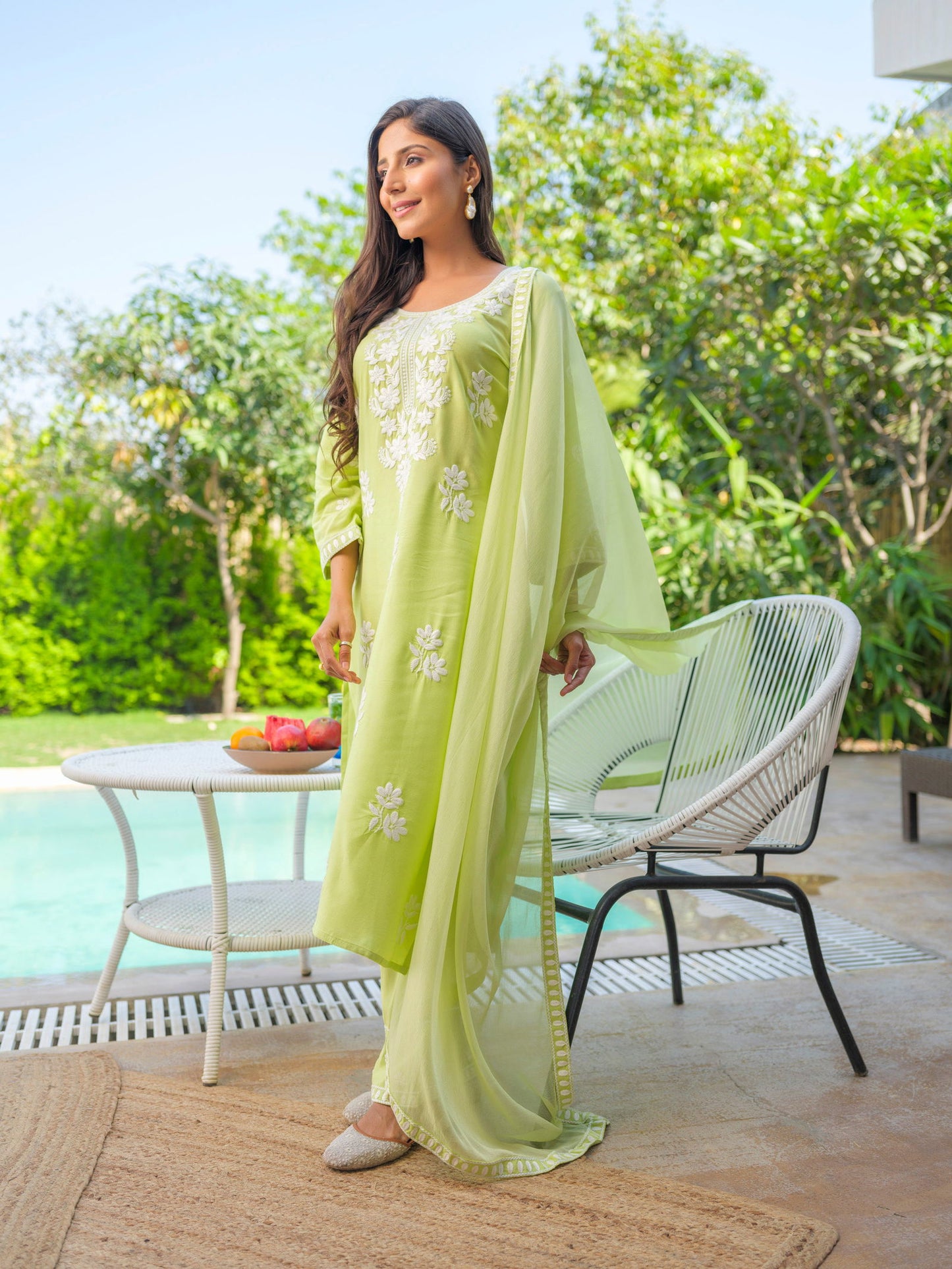 Printed Embroidered Yoke Or Border Design Kurta Set - Buy Best Ethnic Wear for Women & Girls | Daily Woman -