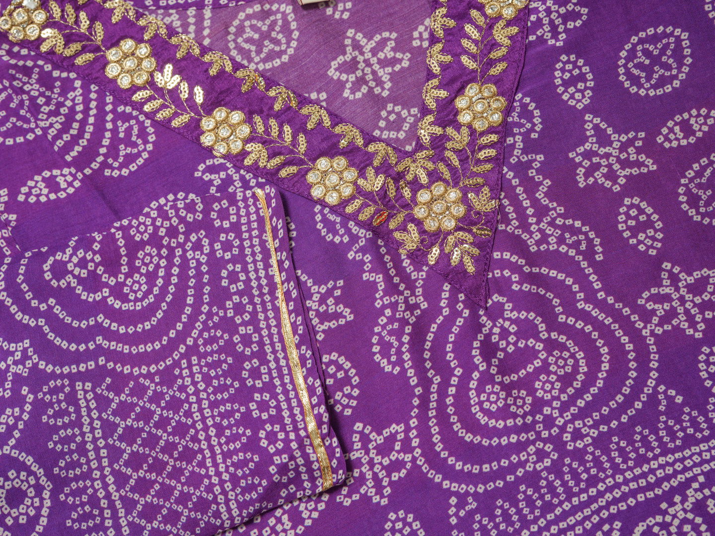 Pure Muslin Purple Color Ethnic Motifs Woven Design Regular Kurta with Trousers & Dupatta - Buy Best Ethnic Wear for Women & Girls | Daily Woman -