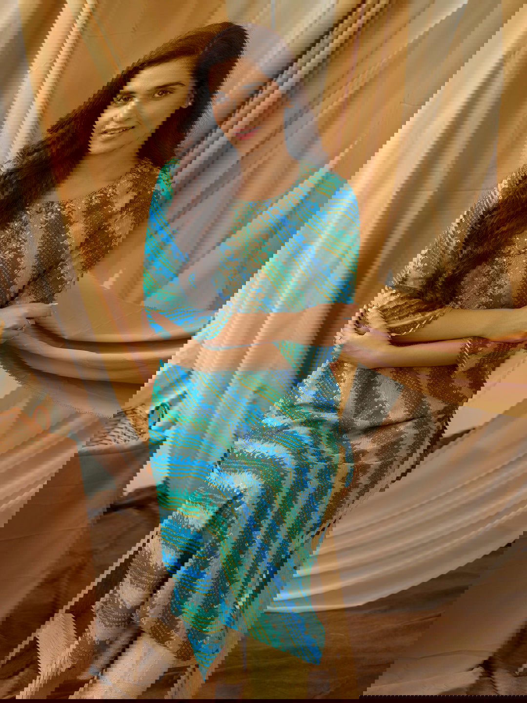 Rama Leheriya Printed Round Neck Straight Kurta - Buy Best Ethnic Wear for Women & Girls | Daily Woman -