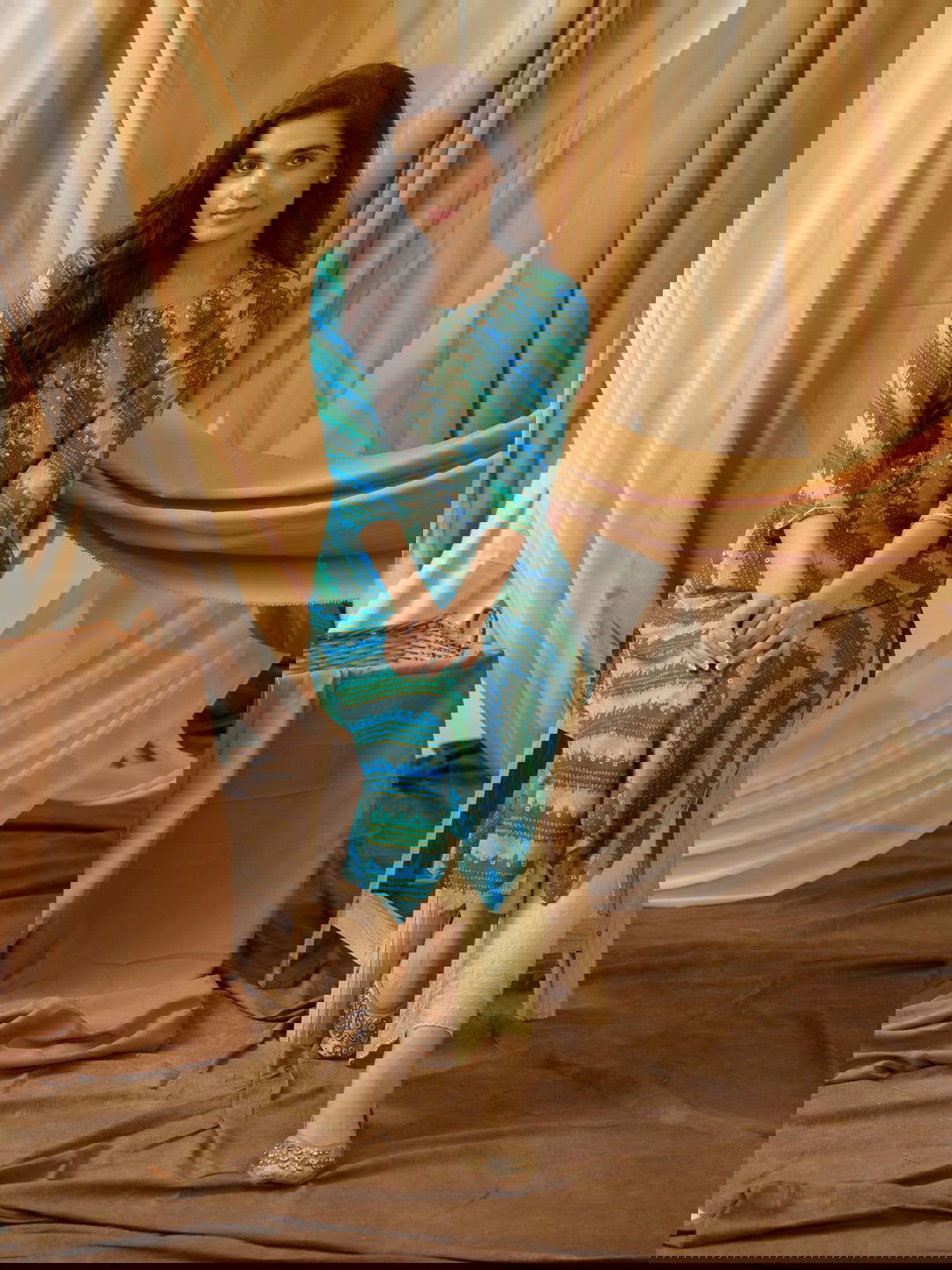 Rama Leheriya Printed Round Neck Straight Kurta - Buy Best Ethnic Wear for Women & Girls | Daily Woman -