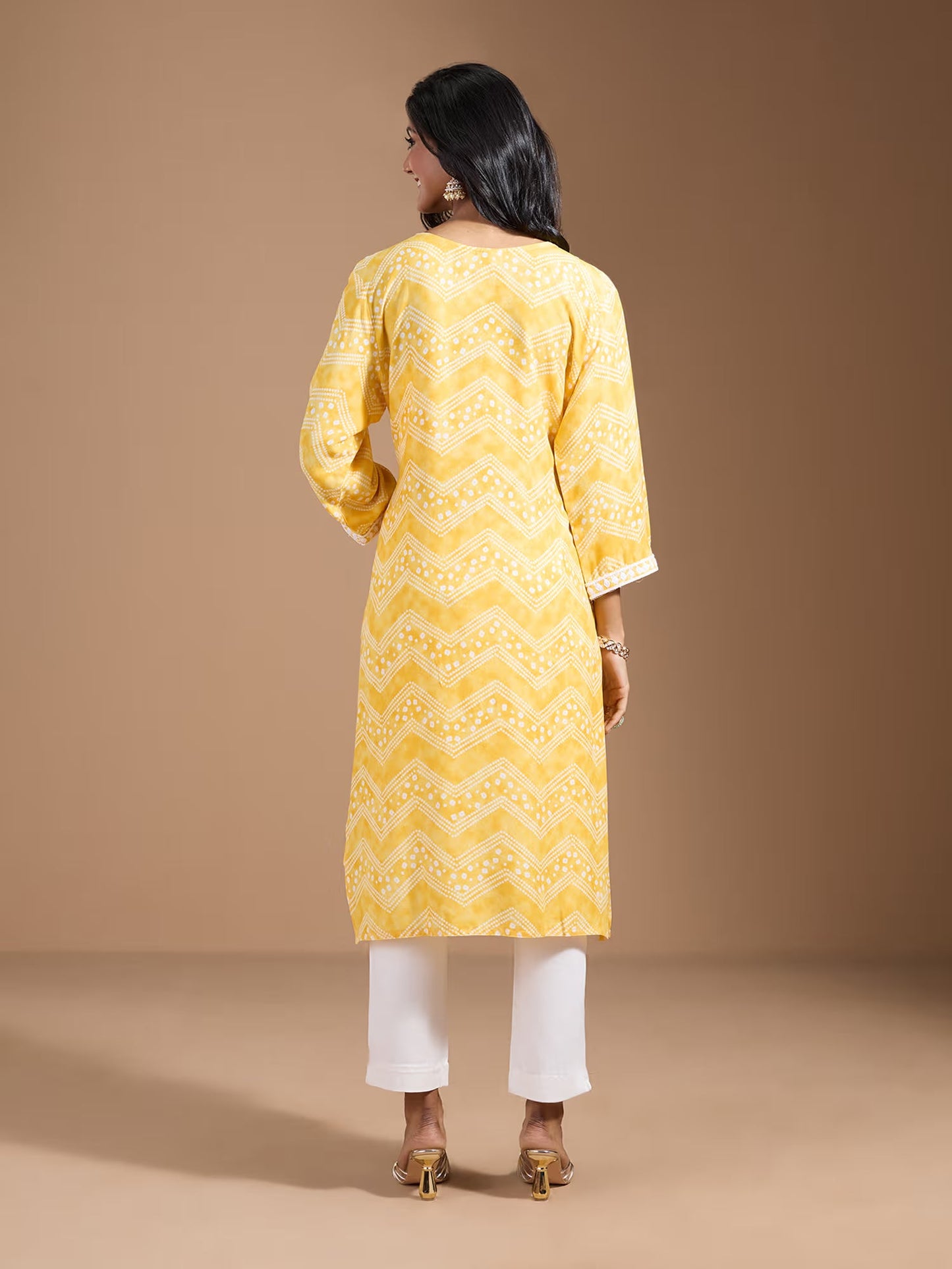 Rayon Women Geometric Embroidered Flared Sleeves Chikankari Kurta - Buy Best Ethnic Wear for Women & Girls | Daily Woman -