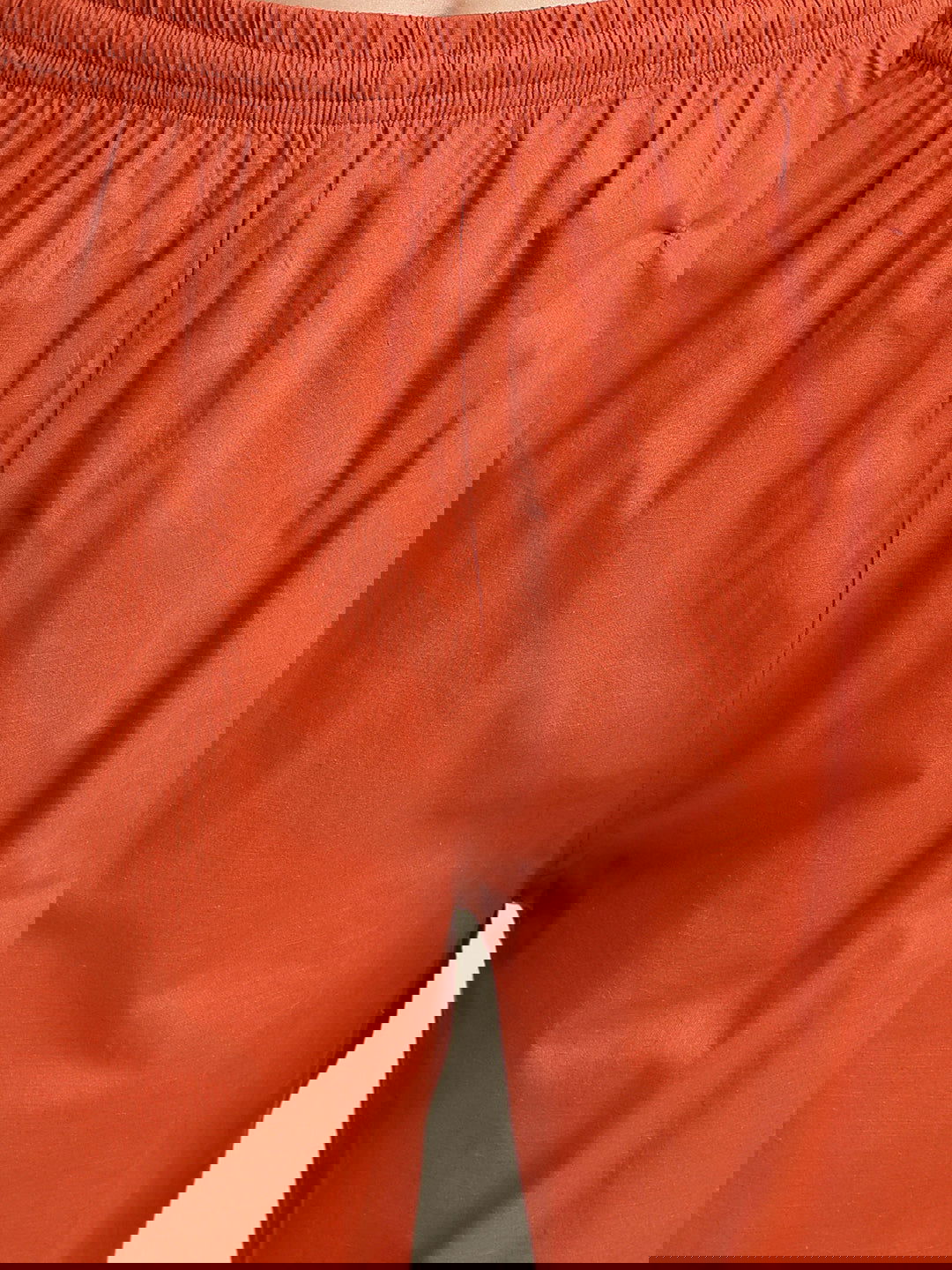 Red Ethnic Motif Printed Mirror Work Chanderi Cotton Kurta With Trouser & Dupatta - Buy Best Ethnic Wear for Women & Girls | Daily Woman -