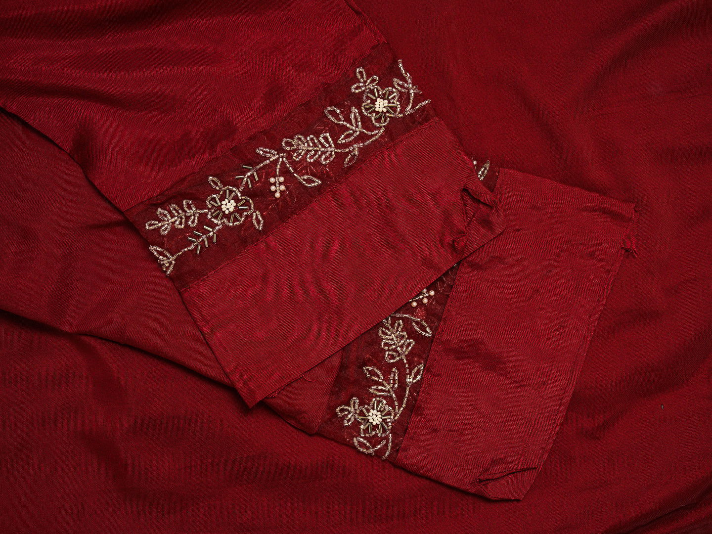 Red Yoke Design Woven Design Straight Kurta and Trousers With Dupatta - Buy Best Ethnic Wear for Women & Girls | Daily Woman -