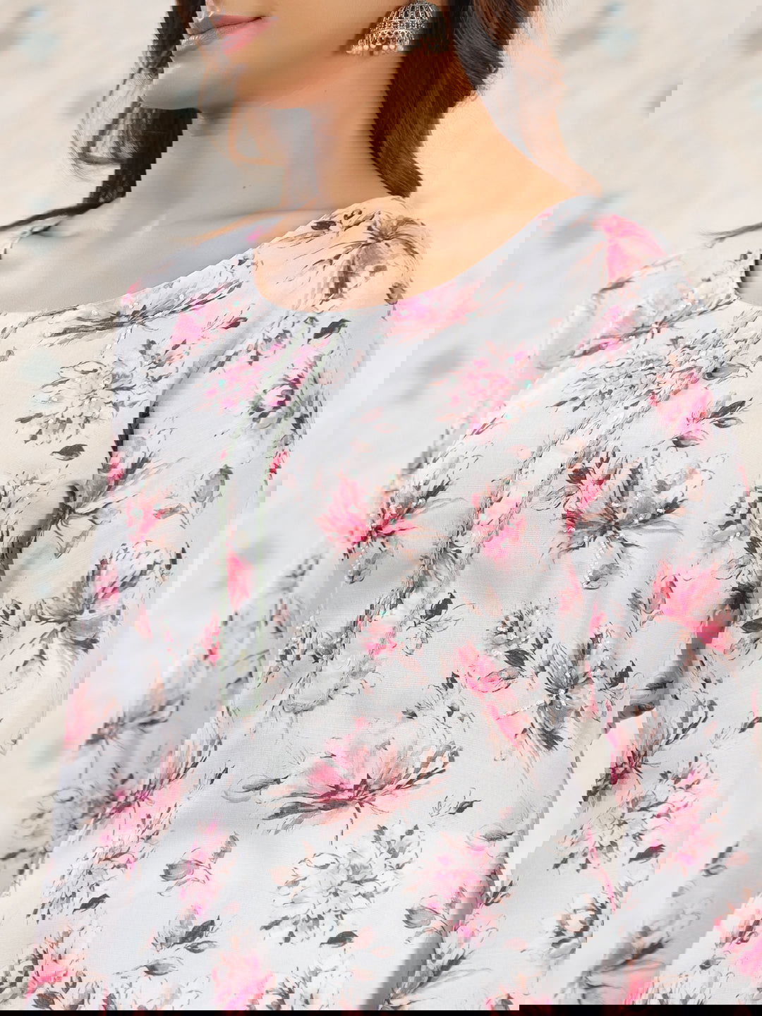 White White Floral Printed Kurtas - Buy Best Ethnic Wear for Women & Girls | Daily Woman -
