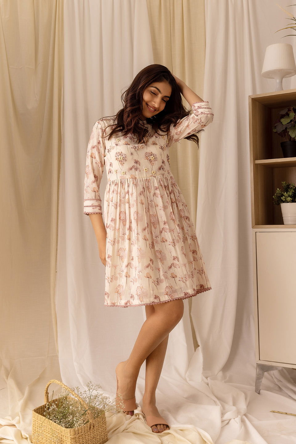 Women White Printed A-Line Dress - Buy Best Ethnic Wear for Women & Girls | Daily Woman -