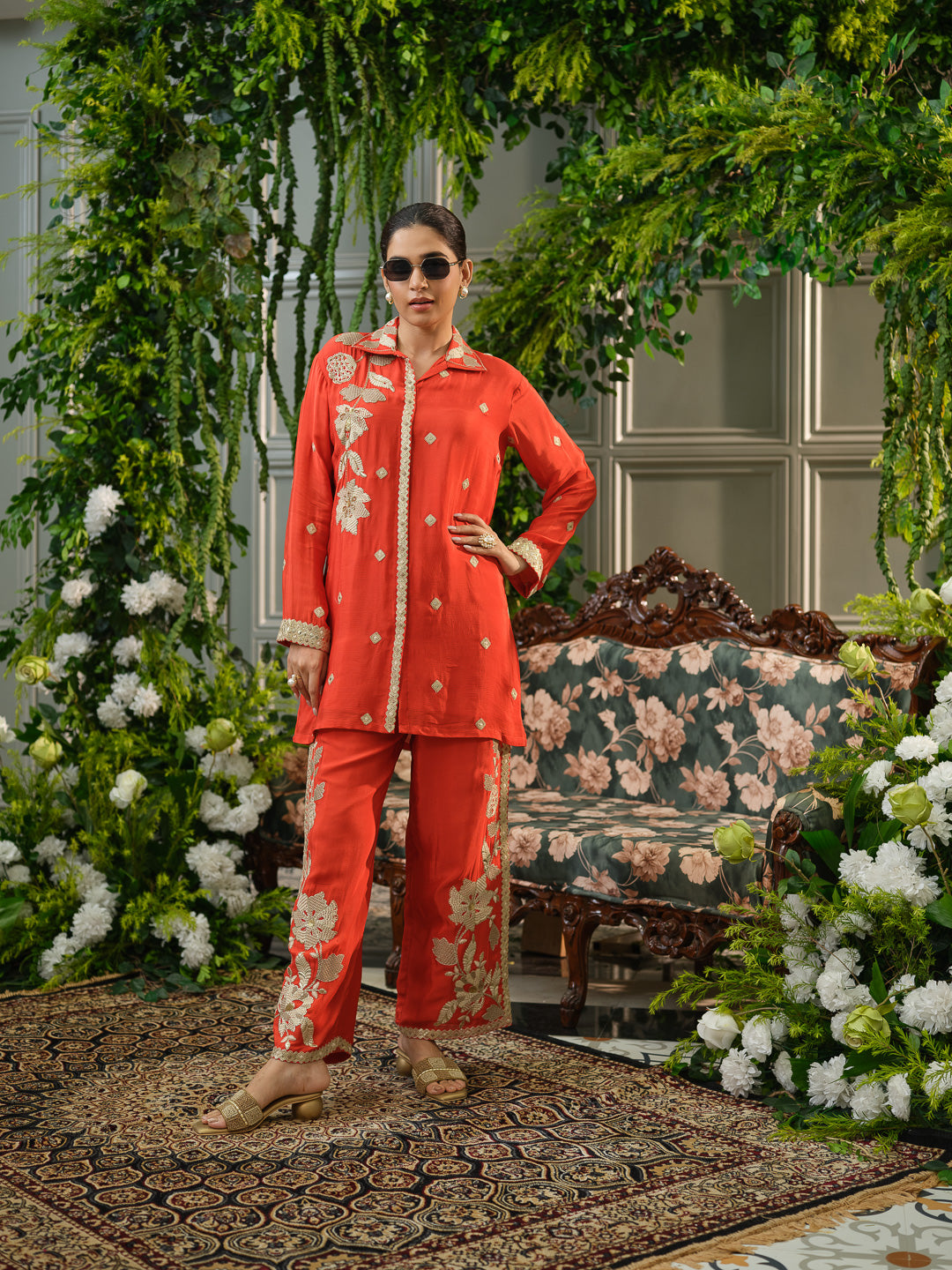 Embroidered Festive Co-ord Set