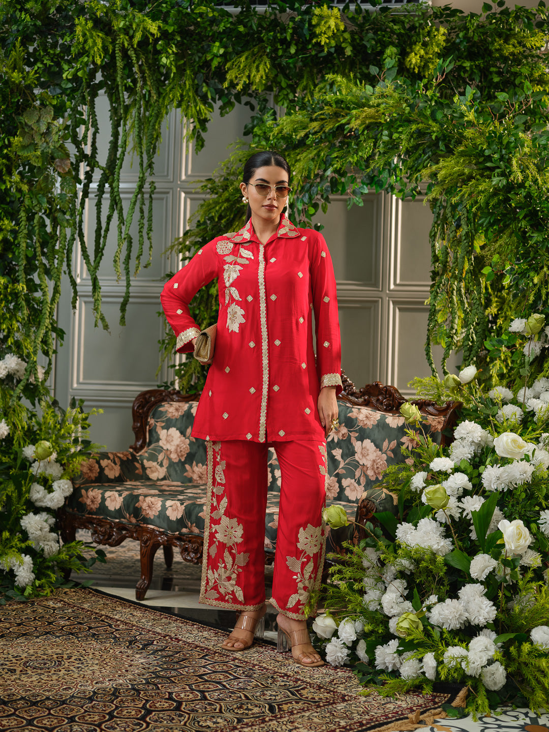 Embroidered Festive Co-ord Set