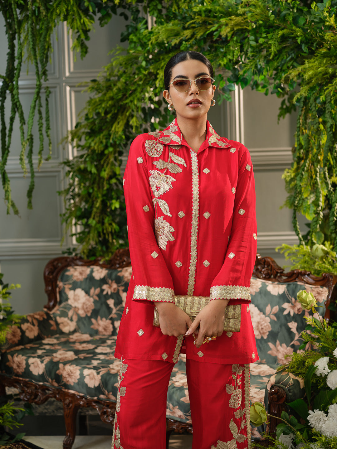 Embroidered Festive Co-ord Set