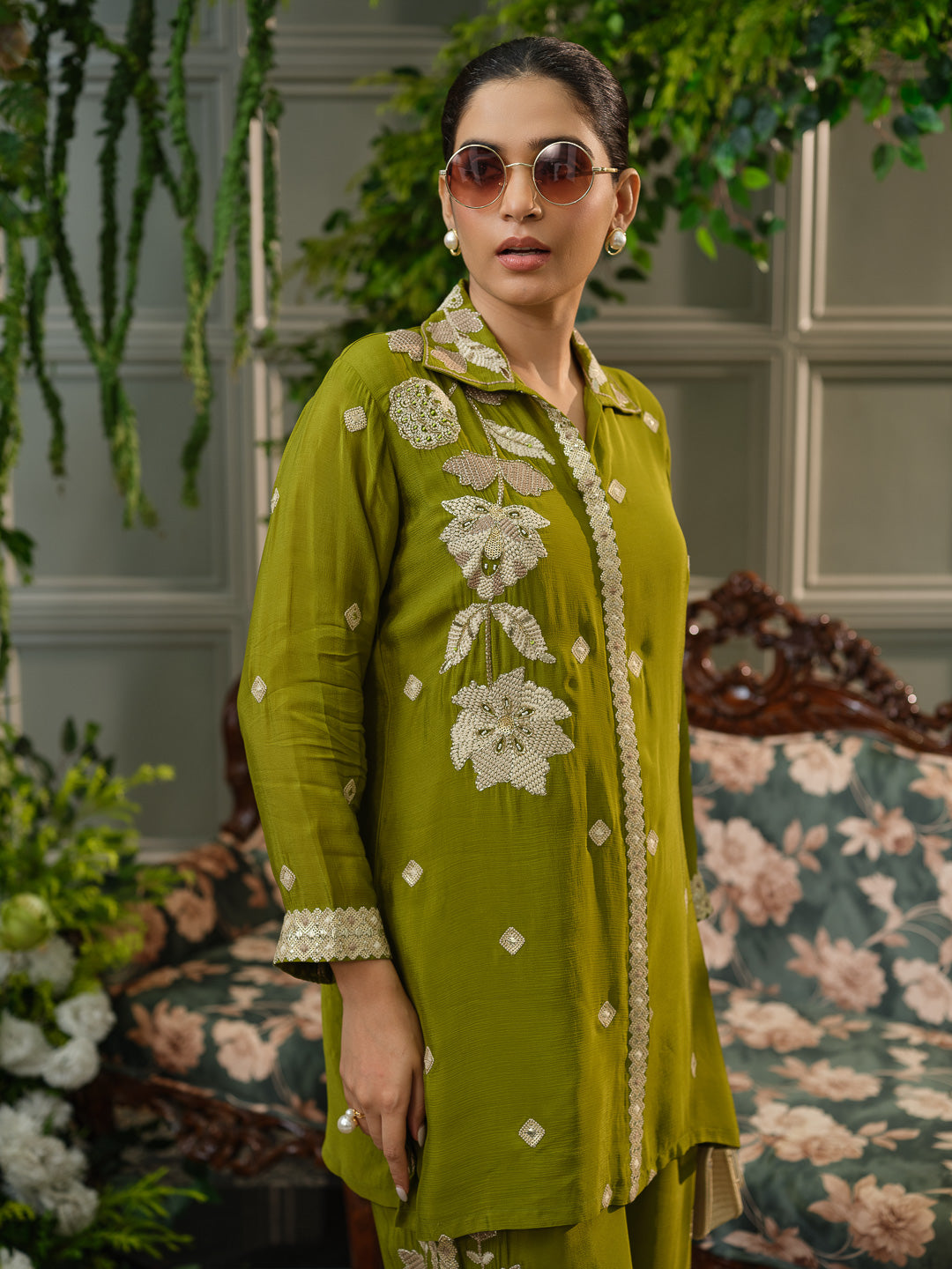 Embroidered Festive Co-ord Set