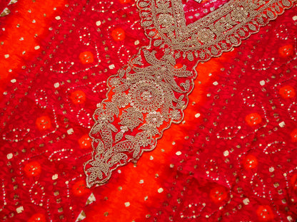 Elegant Bandhani Style Red Kurti for Ethnic Wear