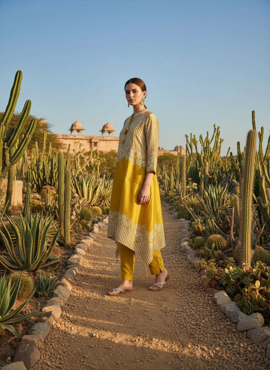 Striped V-Neck Co-Ords