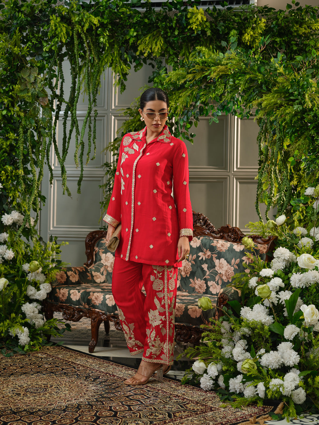Embroidered Festive Co-ord Set