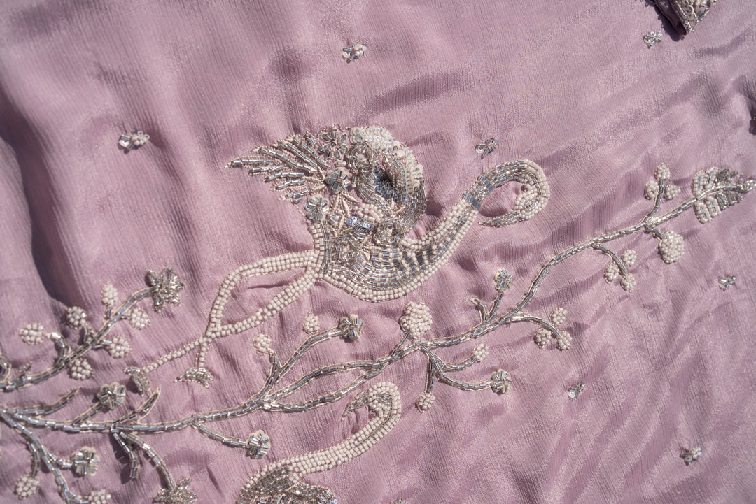 Embroidered V-Neck Kurta & Trousers Kurta Sets